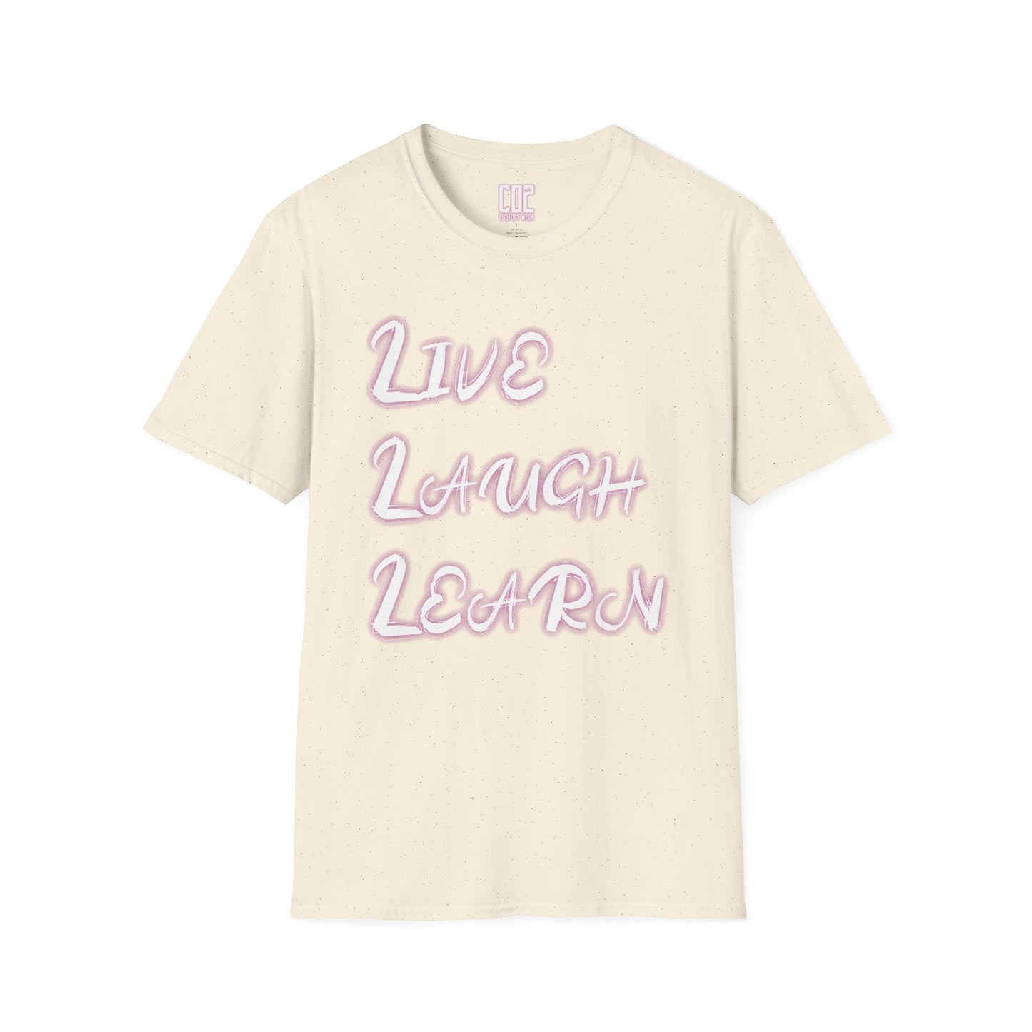 Live Laugh Learn Unisex Softstyle T-Shirt - Inspirational Tee for Daily Motivation, Perfect Gift for Friends, Family Occasions