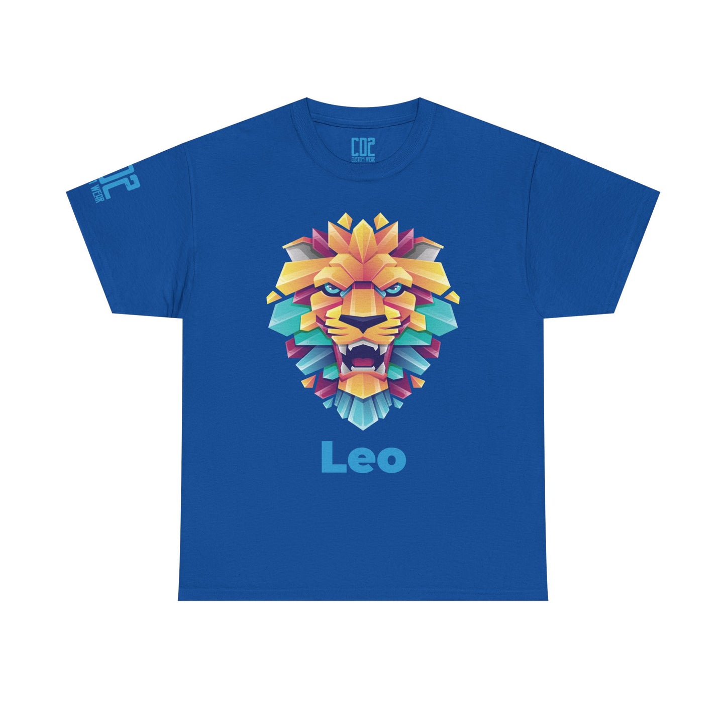 Vibrant Leo Unisex Heavy Cotton Tee | Zodiac Tee, Astrology Shirt, Gift for Leo, Colorful Lion Tee, Birthday Celebration Shirt