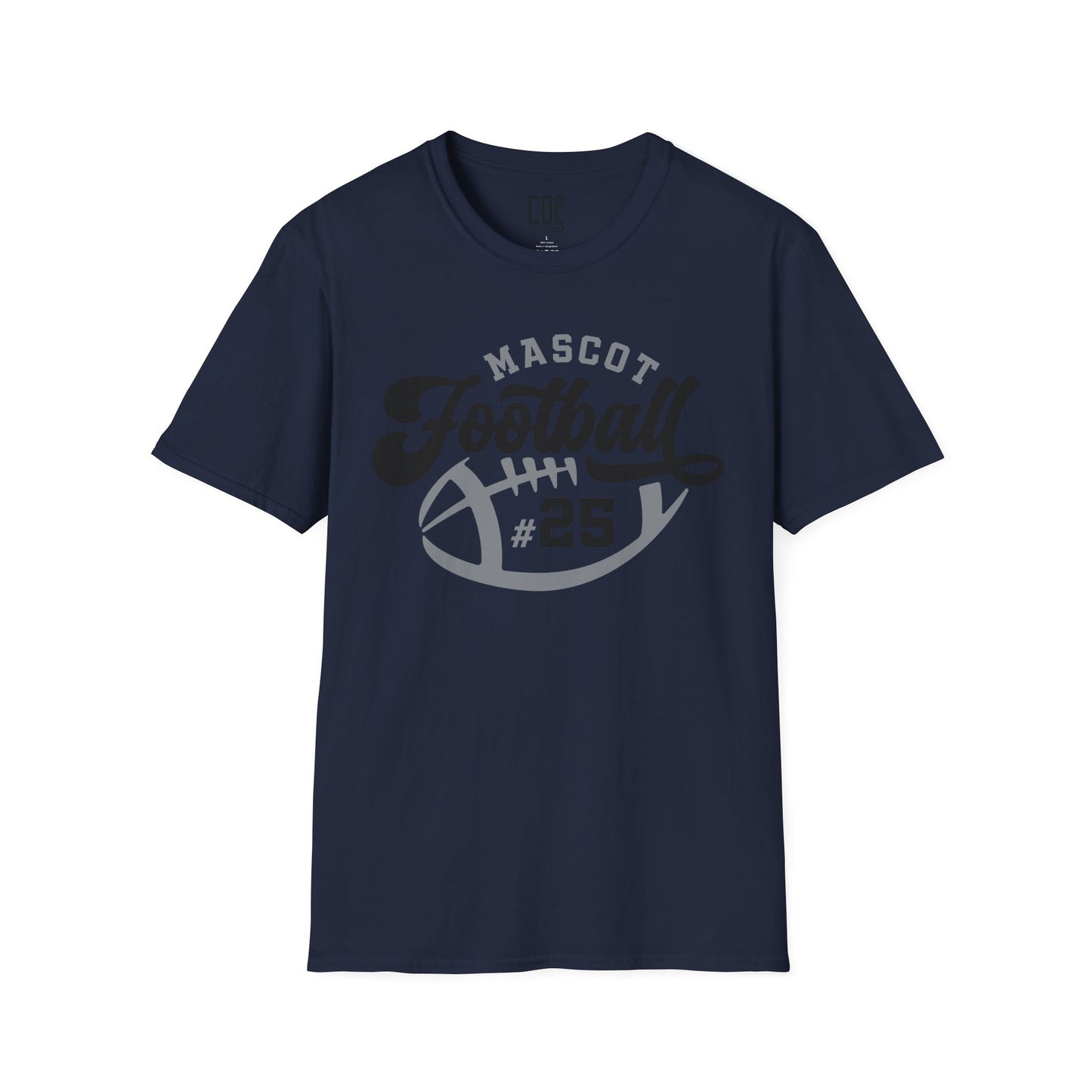 Football Mascot Unisex Tee - Custom Team and Number Shirt for Athletes by request