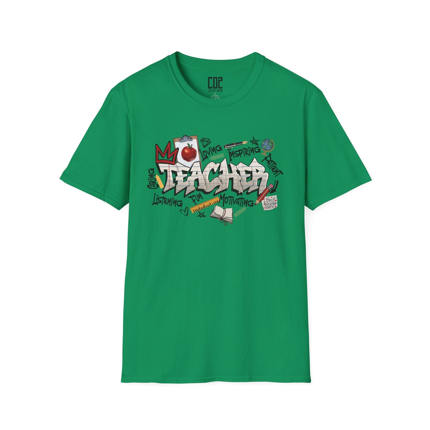 Teacher Street Art Inspired Unisex T-Shirt | Urban Style Tee, Casual Wear, Gift for Art Lovers, Trendy Streetwear, Festival Fashion