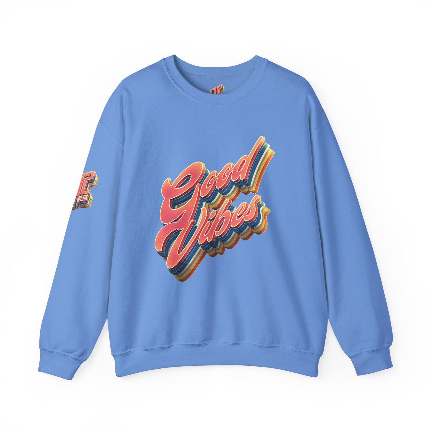 Good Vibes Unisex Crewneck Sweatshirt, Cozy Casual Wear, Gift for Friends, Summer Vibes Apparel, Festival Clothing