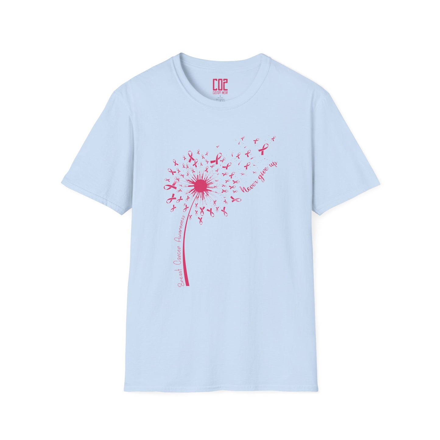 Dandelion Breast Cancer Wish T-Shirt, Softstyle Tee, Nature Lovers Gift, Casual Wear, Spring Fashion, Inspirational Quote Shirt