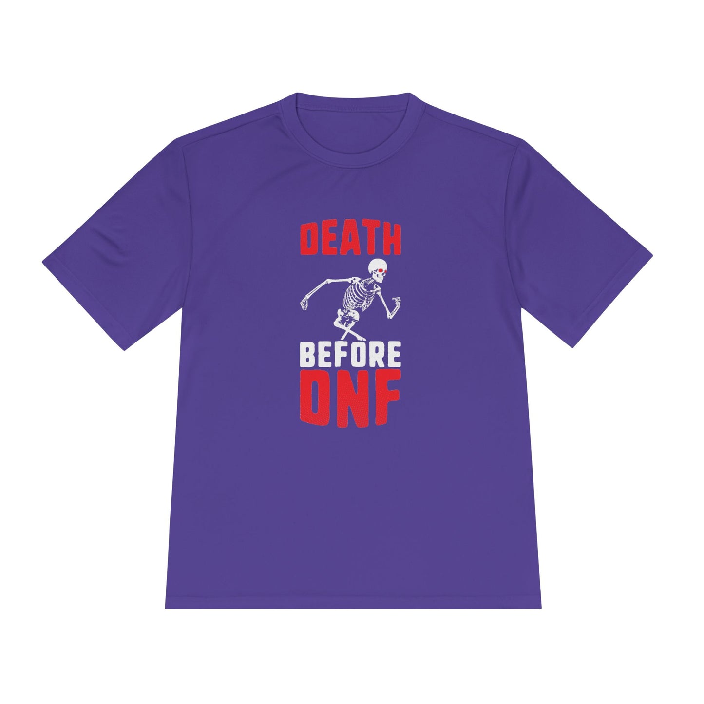 Death Before DNF Unisex Moisture Wicking Tee, Running Shirt, Fitness Apparel, Gift for Athletes, Workout Gear, Sportswear