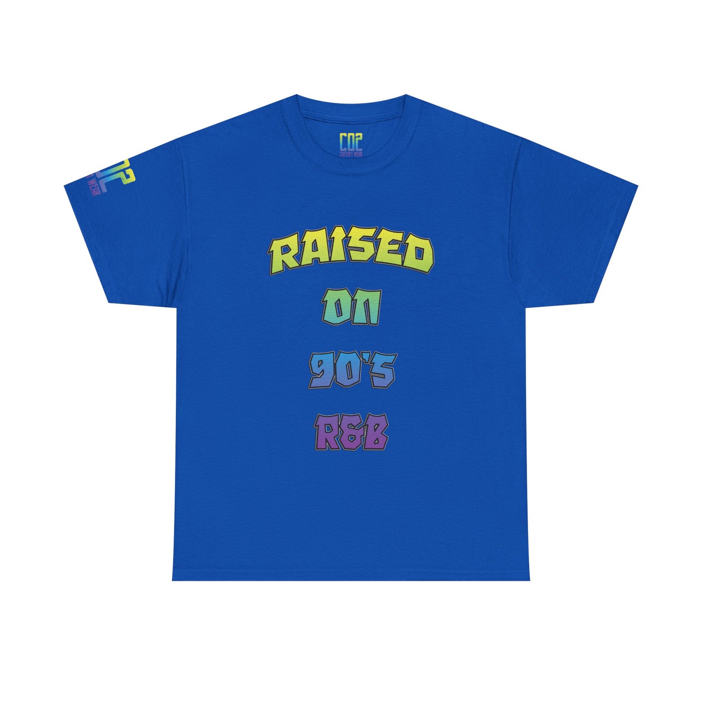 Raised on 90's R&B Nostalgia Unisex Heavy Cotton Tee, Vintage Music Shirt, Retro Graphic Tee, Gift for Music Lovers, Casual Streetwear