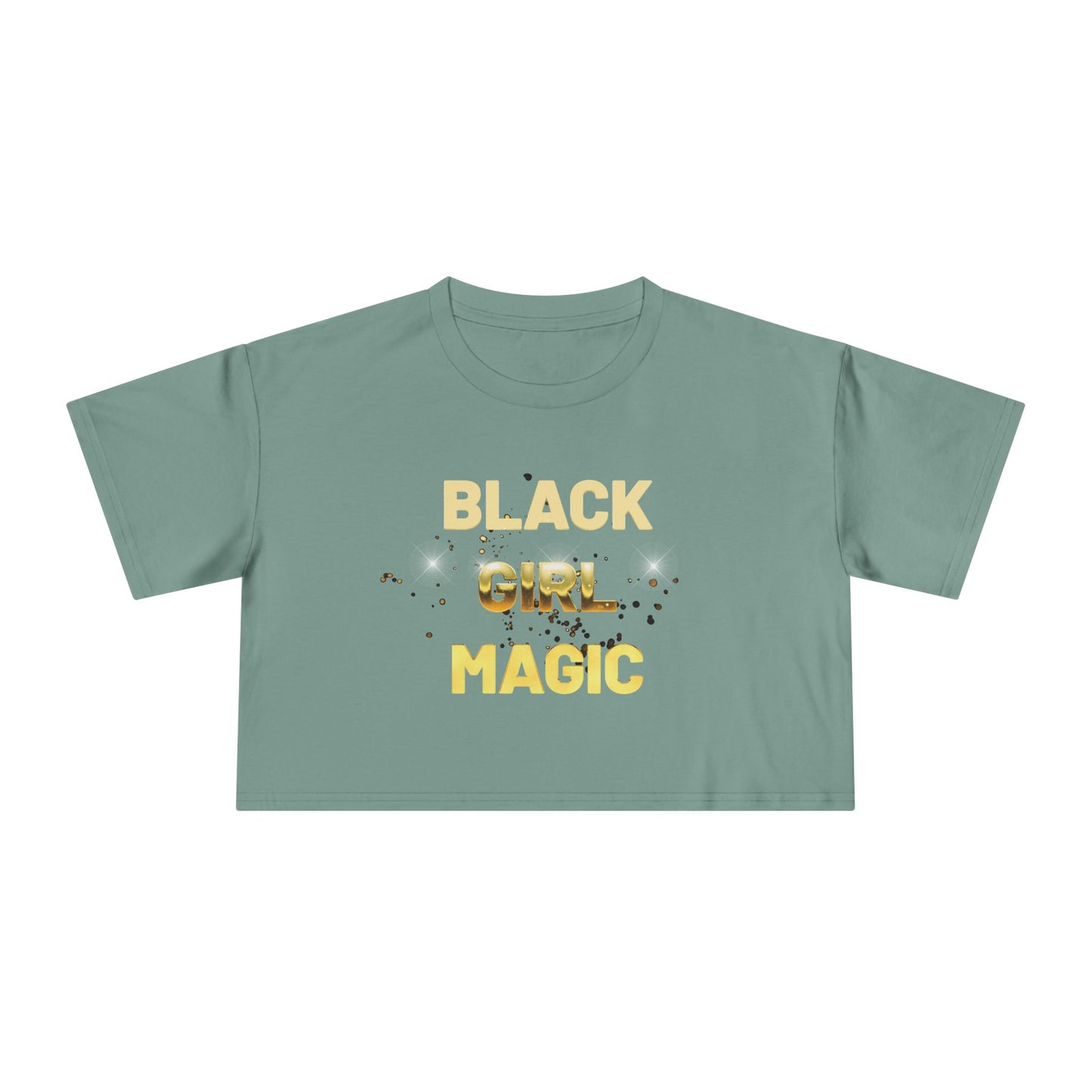 Black Girl Magic Women's Crop Tee - Celebrate Black Girl Magic with Style, Perfect for Casual Wear, Festivals, Gifts, Empowerment Events
