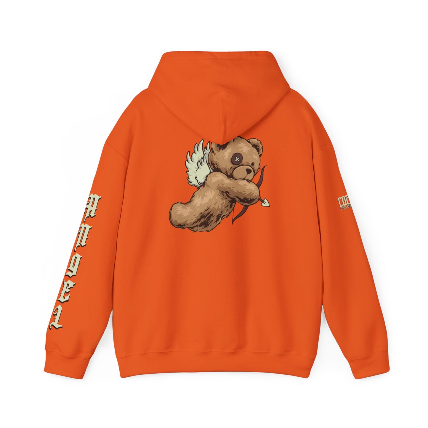 Angel & Bear Hoodie - Unisex Heavy Blend™ Sweatshirt, Cozy Gift for Friends, Cute Casual Wear, Perfect for Fall & Winter