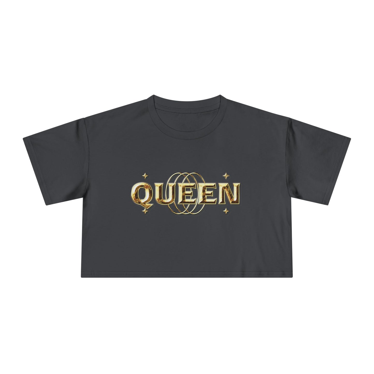 Queen Graphic Women's Crop Tee - Fun Summer Fashion, Gift for Friends, Festival Outfit, Statement Shirt, Trendy Streetwear