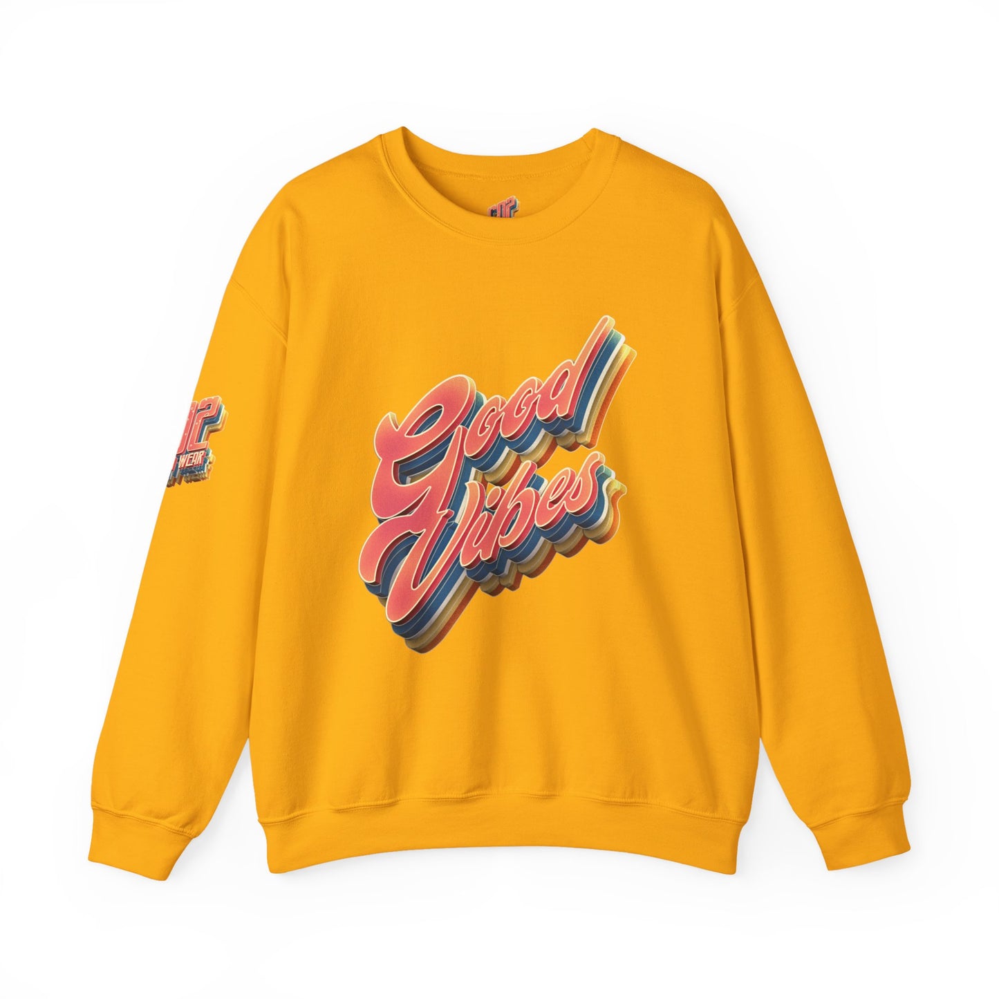 Good Vibes Unisex Crewneck Sweatshirt, Cozy Casual Wear, Gift for Friends, Summer Vibes Apparel, Festival Clothing