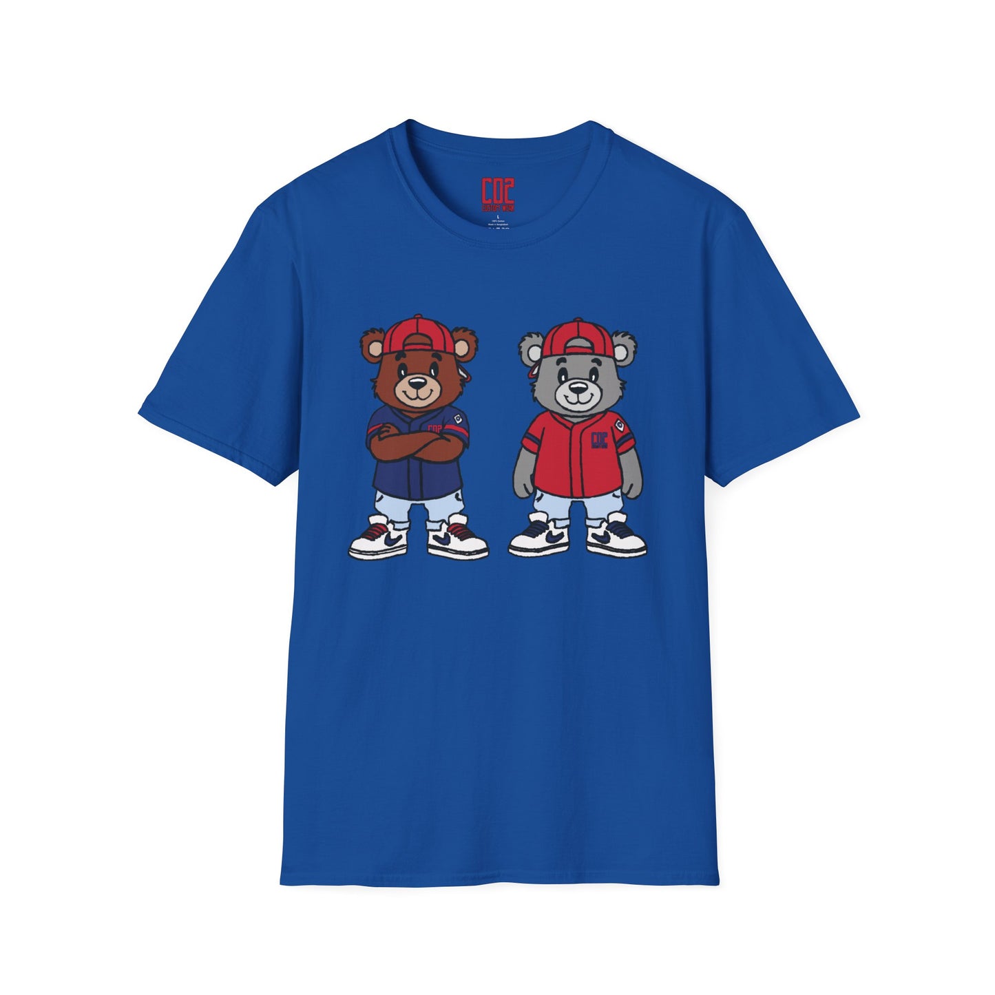 CO2 Bear Retro Cool Bear Graphic Tee, Cute Animal T-Shirt, Fun Unisex Wear, Streetwear Style Shirt, Casual Gift for Kids and Teens