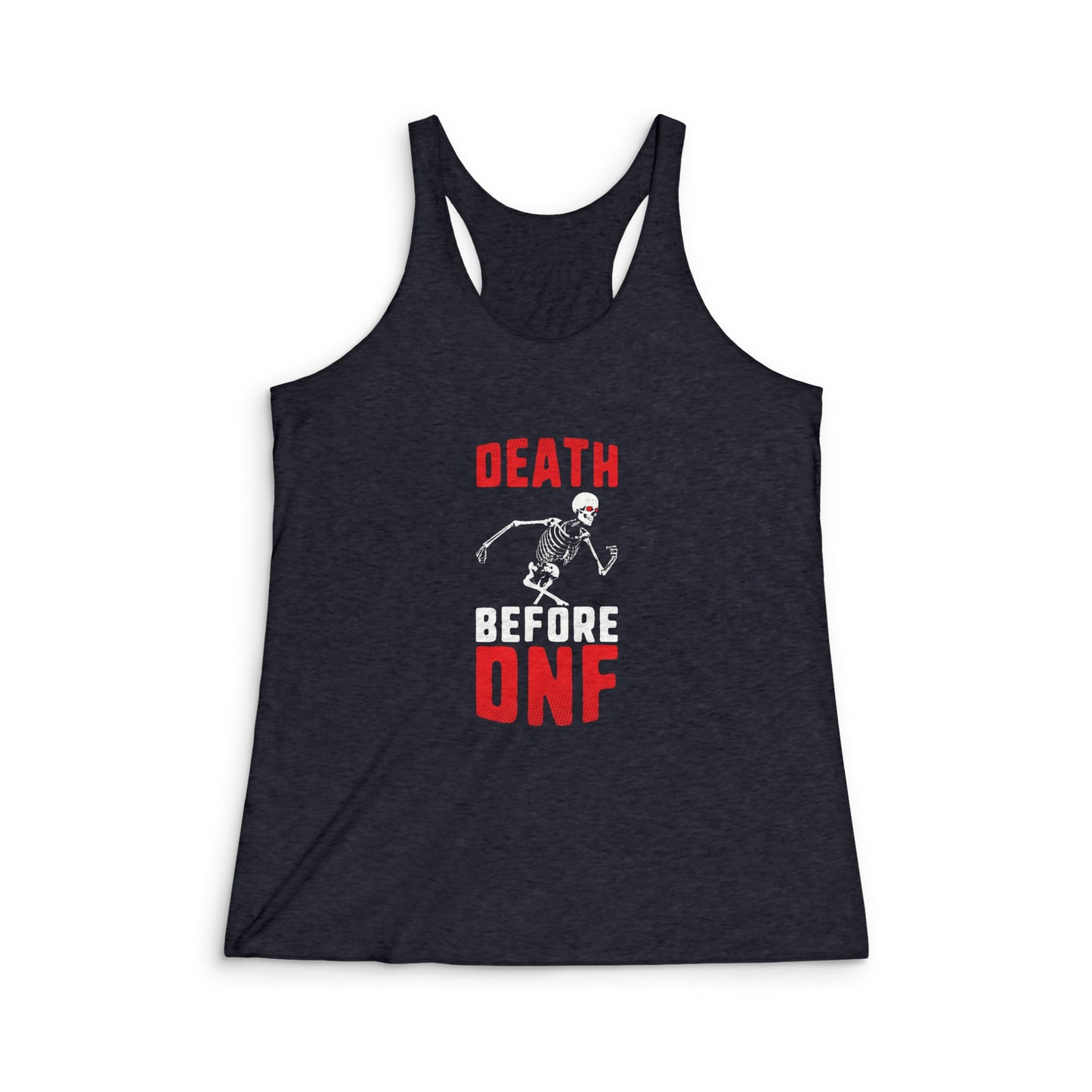 Death Before DNF Racerback Tank, Workout Top, Gym Shirt, Running Apparel, Gift for Runners