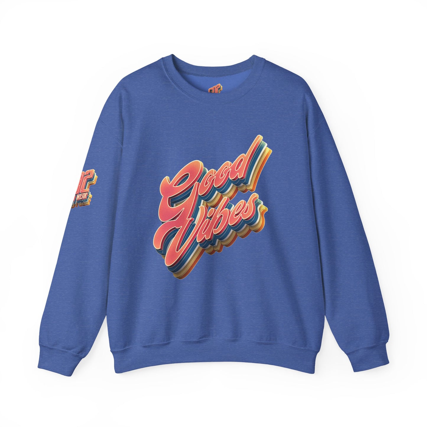 Good Vibes Unisex Crewneck Sweatshirt, Cozy Casual Wear, Gift for Friends, Summer Vibes Apparel, Festival Clothing