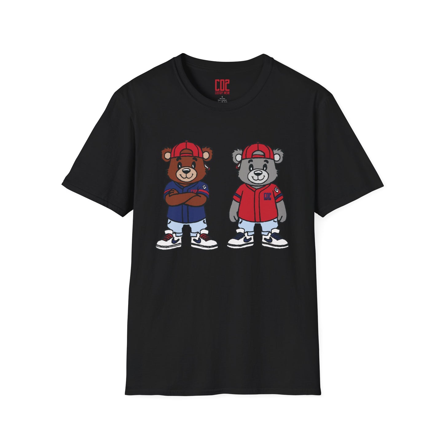 CO2 Bear Retro Cool Bear Graphic Tee, Cute Animal T-Shirt, Fun Unisex Wear, Streetwear Style Shirt, Casual Gift for Kids and Teens