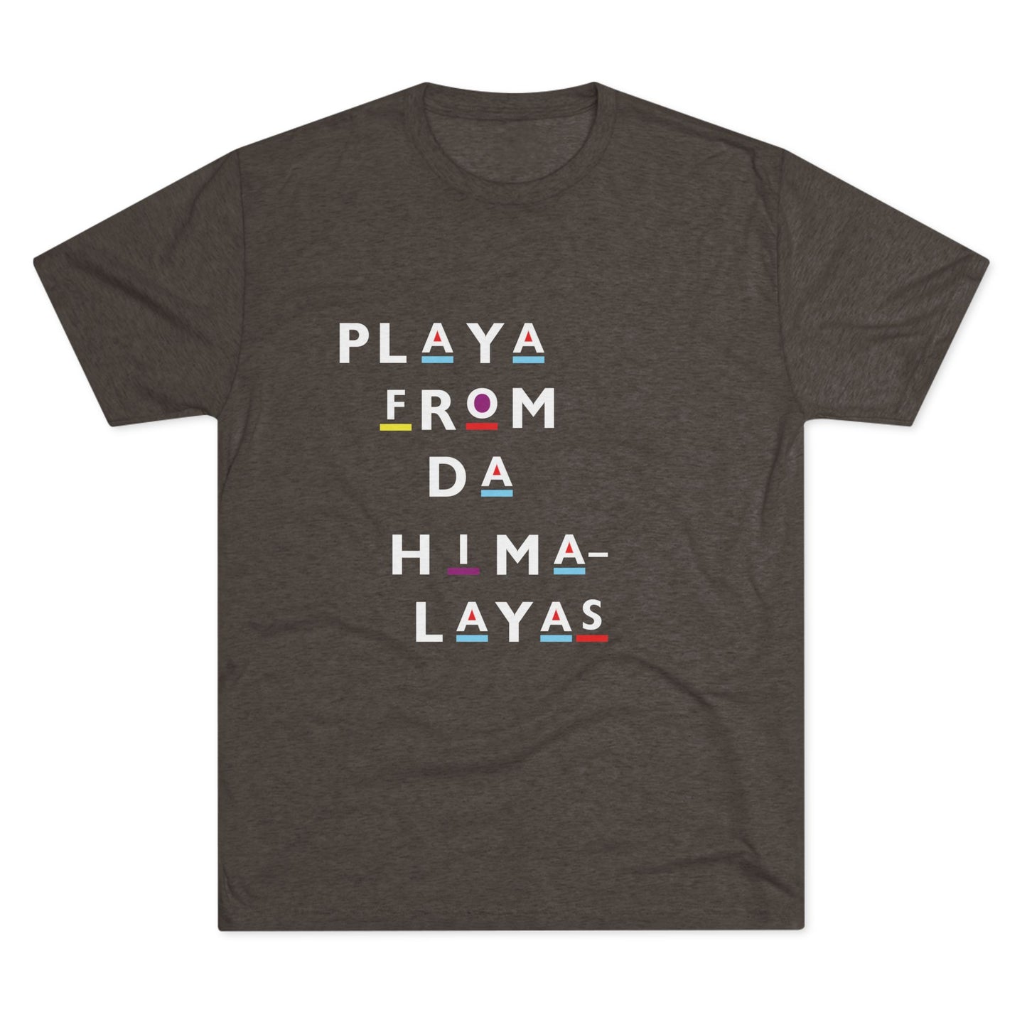 Playa from Da Himalayas Unisex Tri-Blend Tee, Fun Graphic Tee, Casual Everyday Wear, Gift for Music Lovers, Unique Apparel for Festivals