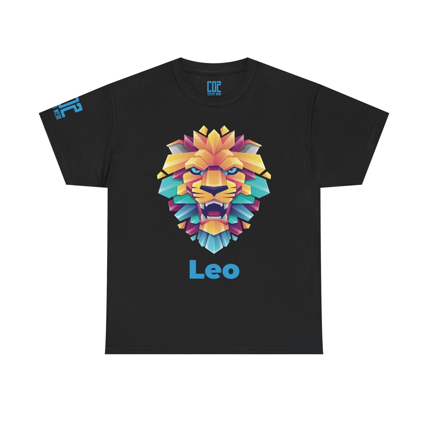 Vibrant Leo Unisex Heavy Cotton Tee | Zodiac Tee, Astrology Shirt, Gift for Leo, Colorful Lion Tee, Birthday Celebration Shirt