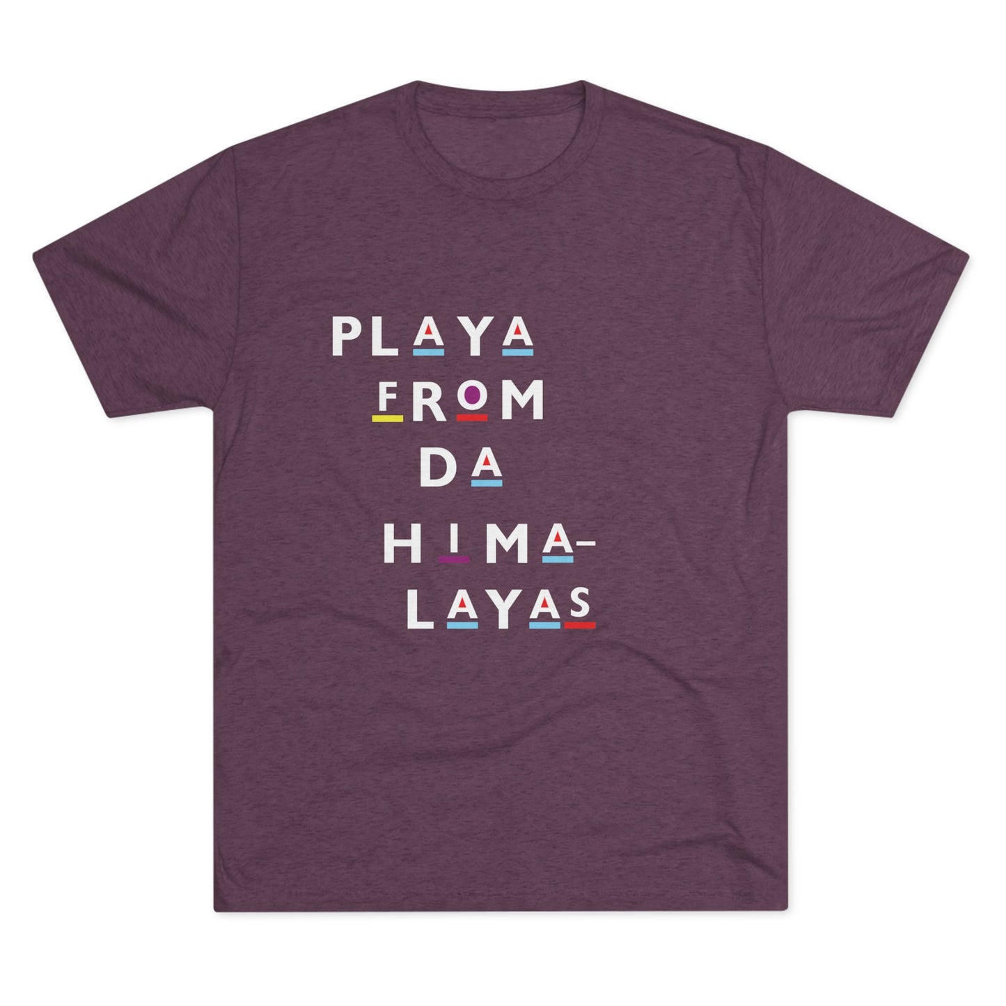 Playa from Da Himalayas Unisex Tri-Blend Tee, Fun Graphic Tee, Casual Everyday Wear, Gift for Music Lovers, Unique Apparel for Festivals