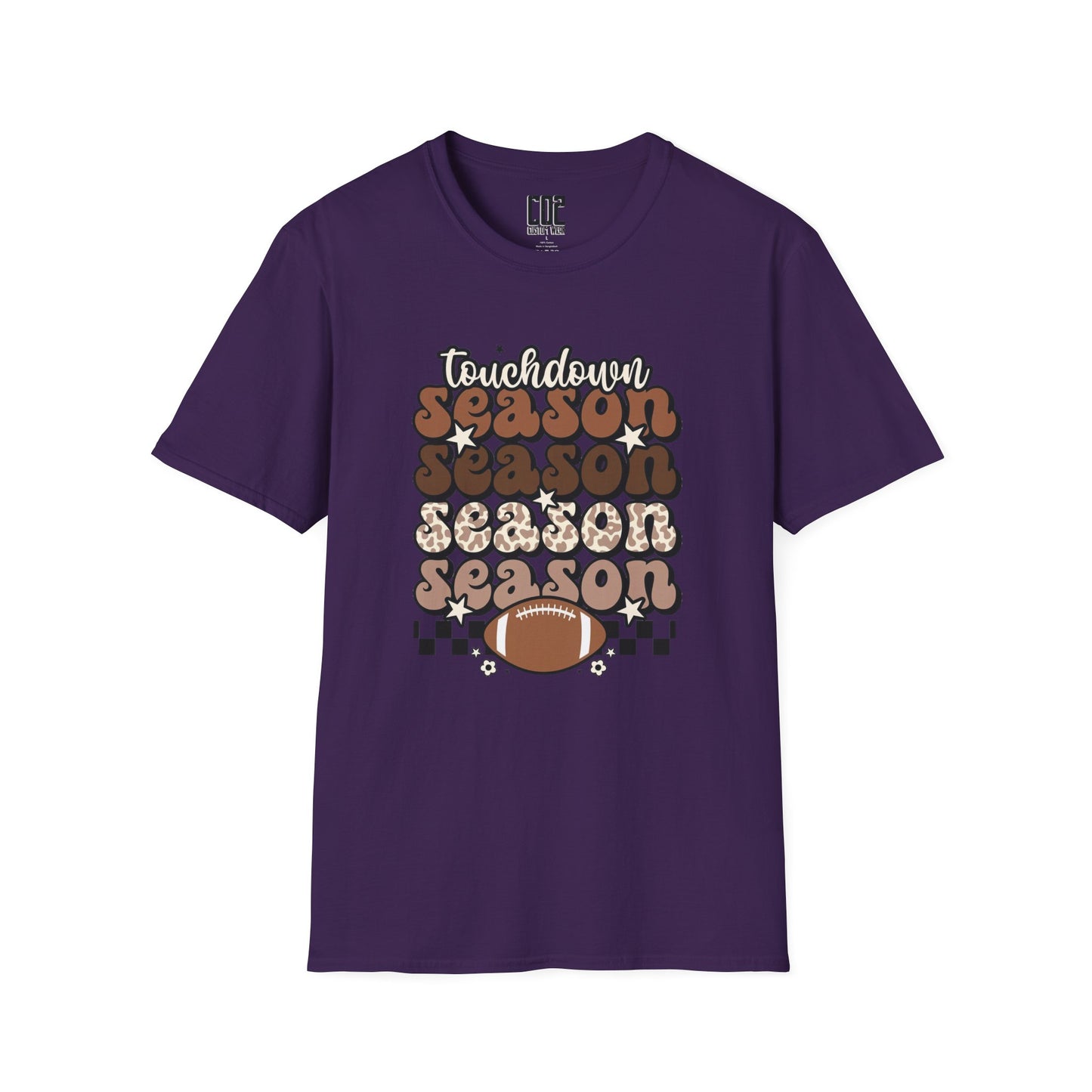 Touchdown Season Unisex Softstyle T-Shirt - Football Fan Tee, Casual Wear, Game Day Outfit, Sports Gift, Fall Celebrations