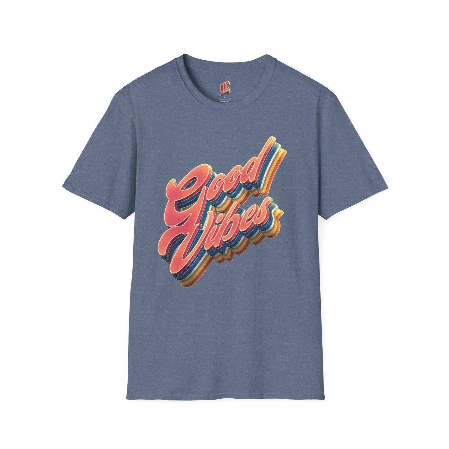 Good Vibes Unisex Softstyle T-Shirt, Fun Graphic Tee, Casual Wear, Gift for Friends, Summer Outfits, Positive Energy Fashion