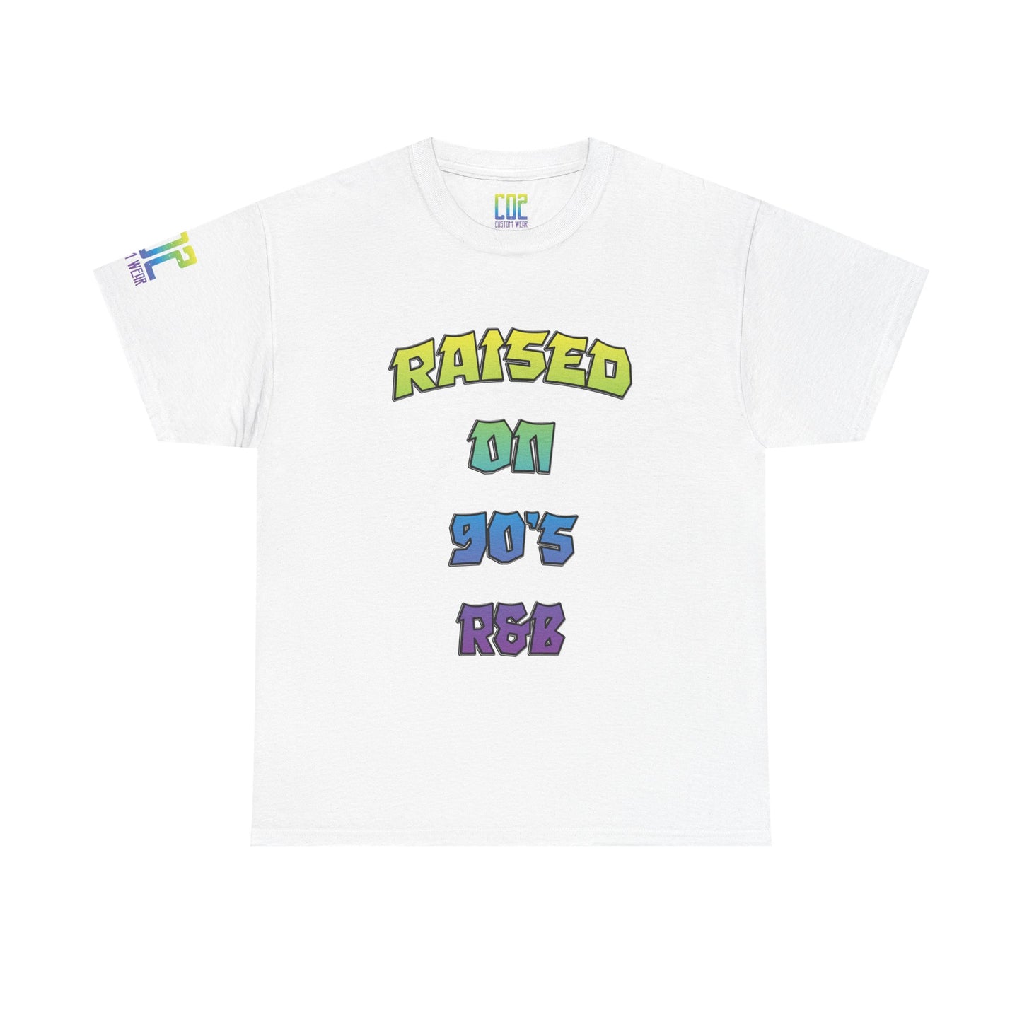 Raised on 90's R&B Nostalgia Unisex Heavy Cotton Tee, Vintage Music Shirt, Retro Graphic Tee, Gift for Music Lovers, Casual Streetwear