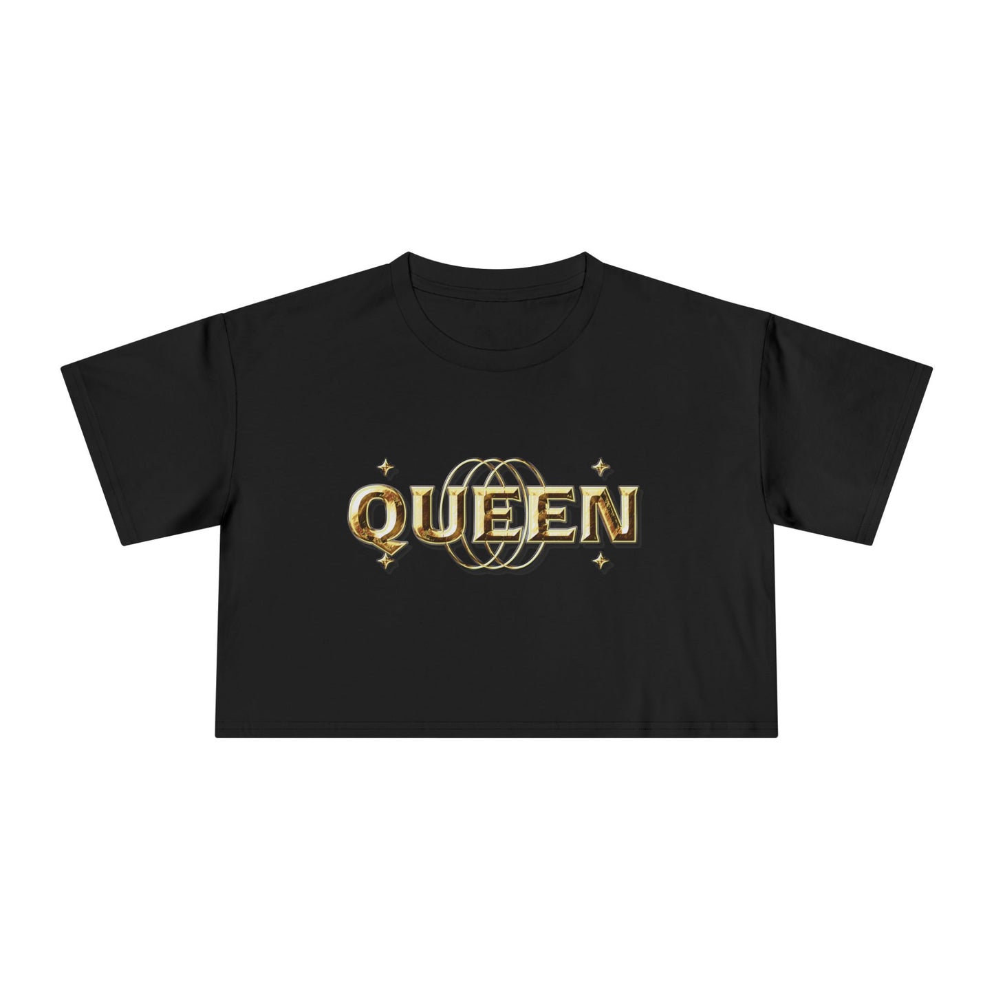 Queen Graphic Women's Crop Tee - Fun Summer Fashion, Gift for Friends, Festival Outfit, Statement Shirt, Trendy Streetwear