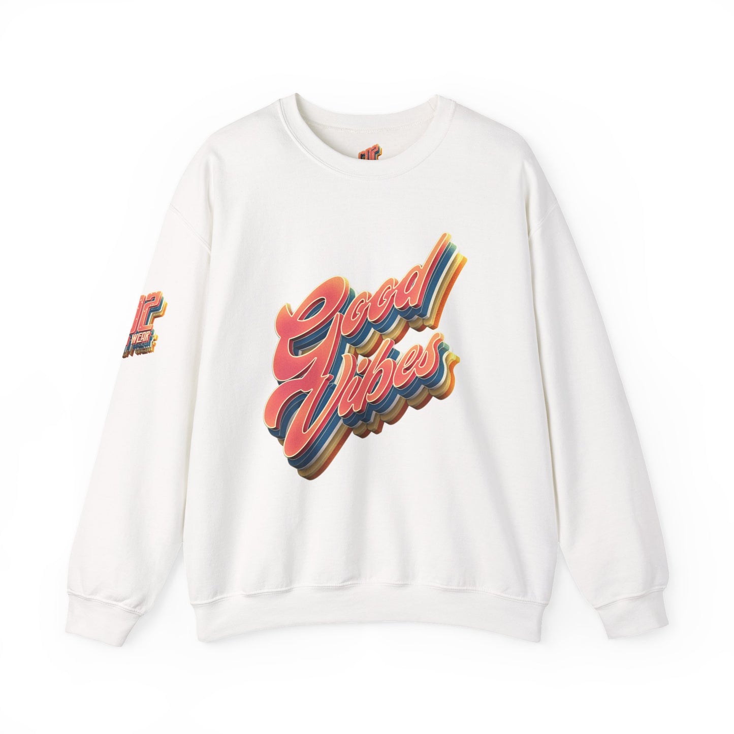 Good Vibes Unisex Crewneck Sweatshirt, Cozy Casual Wear, Gift for Friends, Summer Vibes Apparel, Festival Clothing