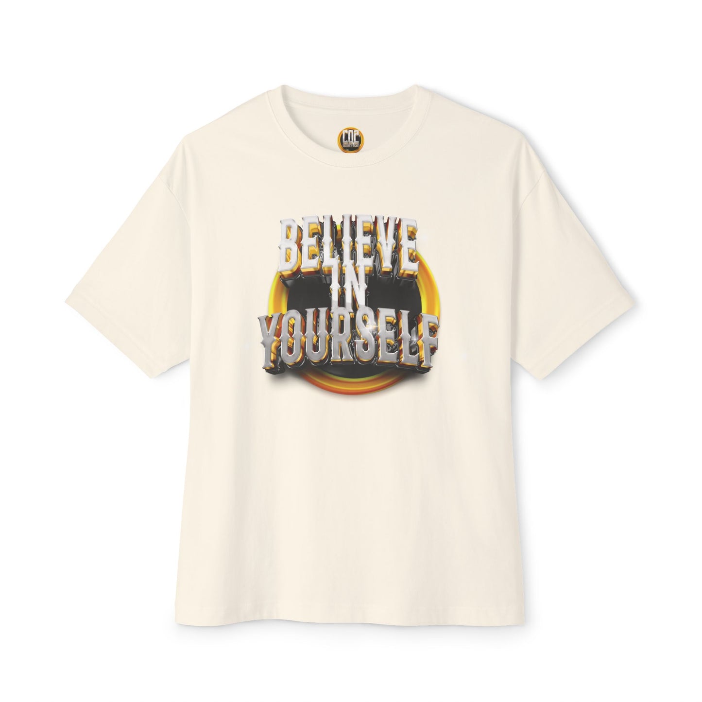 Believe in Yourself Oversized Boxy Tee, Motivational T-Shirt, Casual Wear, Inspirational Apparel