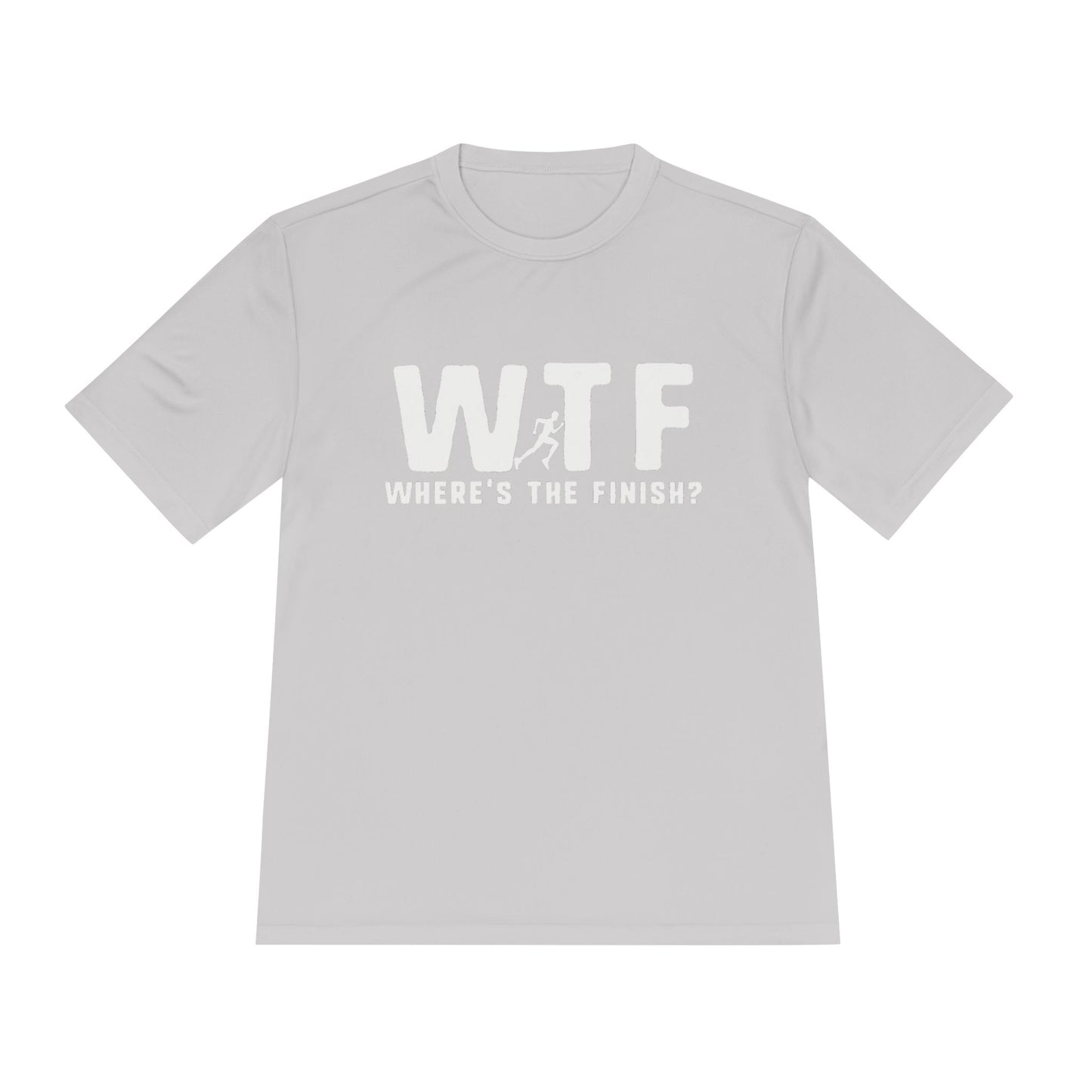 WTF? Unisex Moisture Wicking Tee - Fun Workout Shirt, Running Apparel, Gym Wear, Active Lifestyle Top, Funny Sports T-Shirt