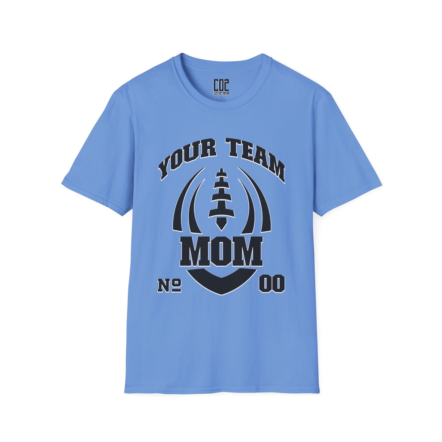 Football Mom Unisex Tee - Custom Team and Number Shirt with Name and Number for Athletes by request