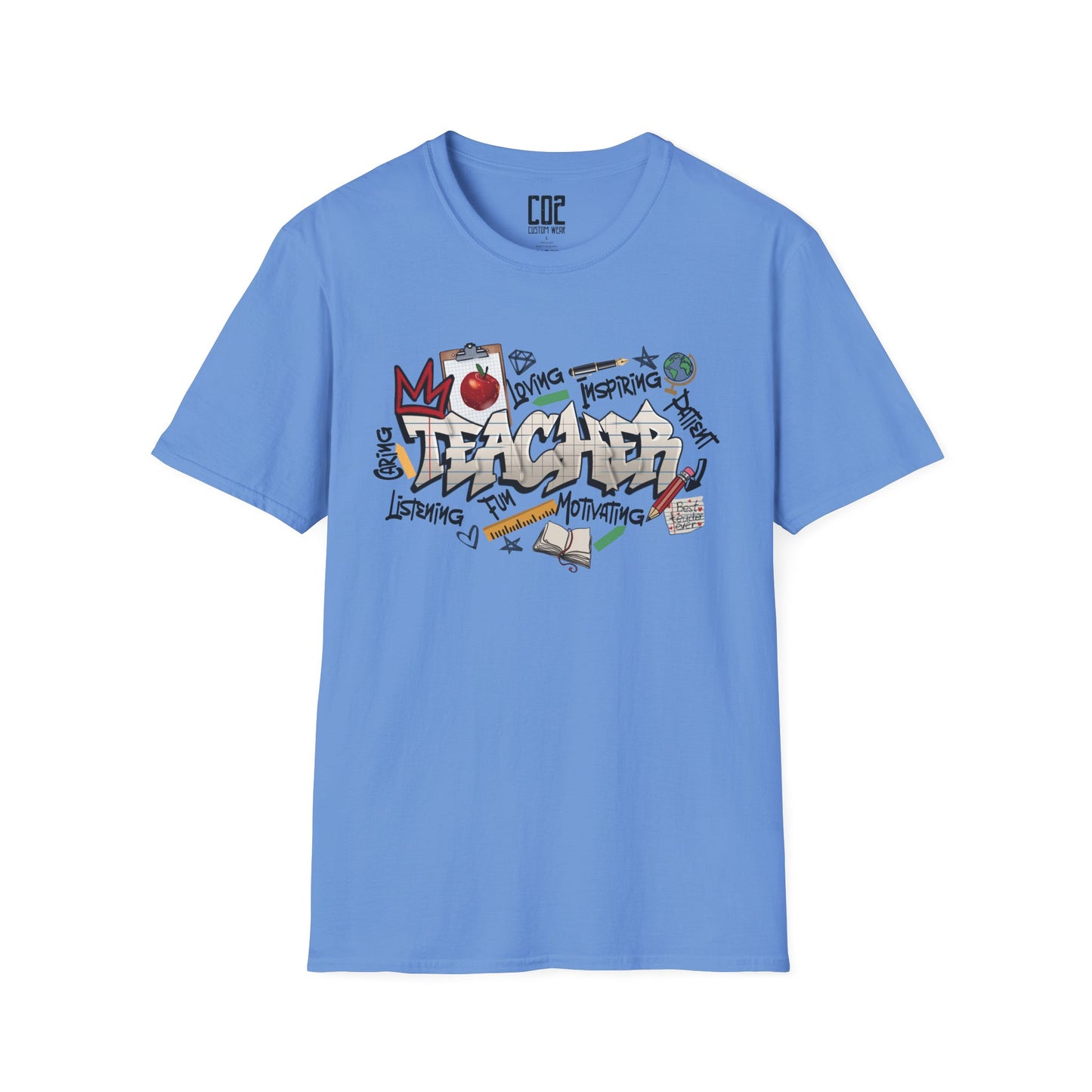 Teacher Street Art Inspired Unisex T-Shirt | Urban Style Tee, Casual Wear, Gift for Art Lovers, Trendy Streetwear, Festival Fashion