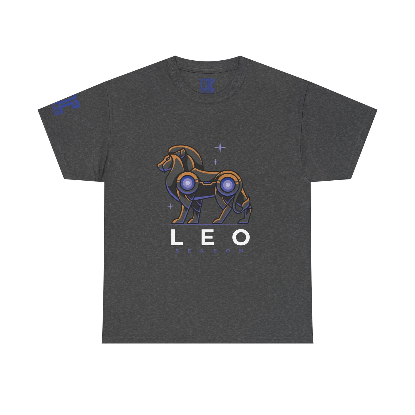LEO Season Lion Unisex Heavy Cotton Tee | Zodiac T-Shirt, Astrology Gift, Casual Wear, Horoscope Apparel, Unique Graphic Tee