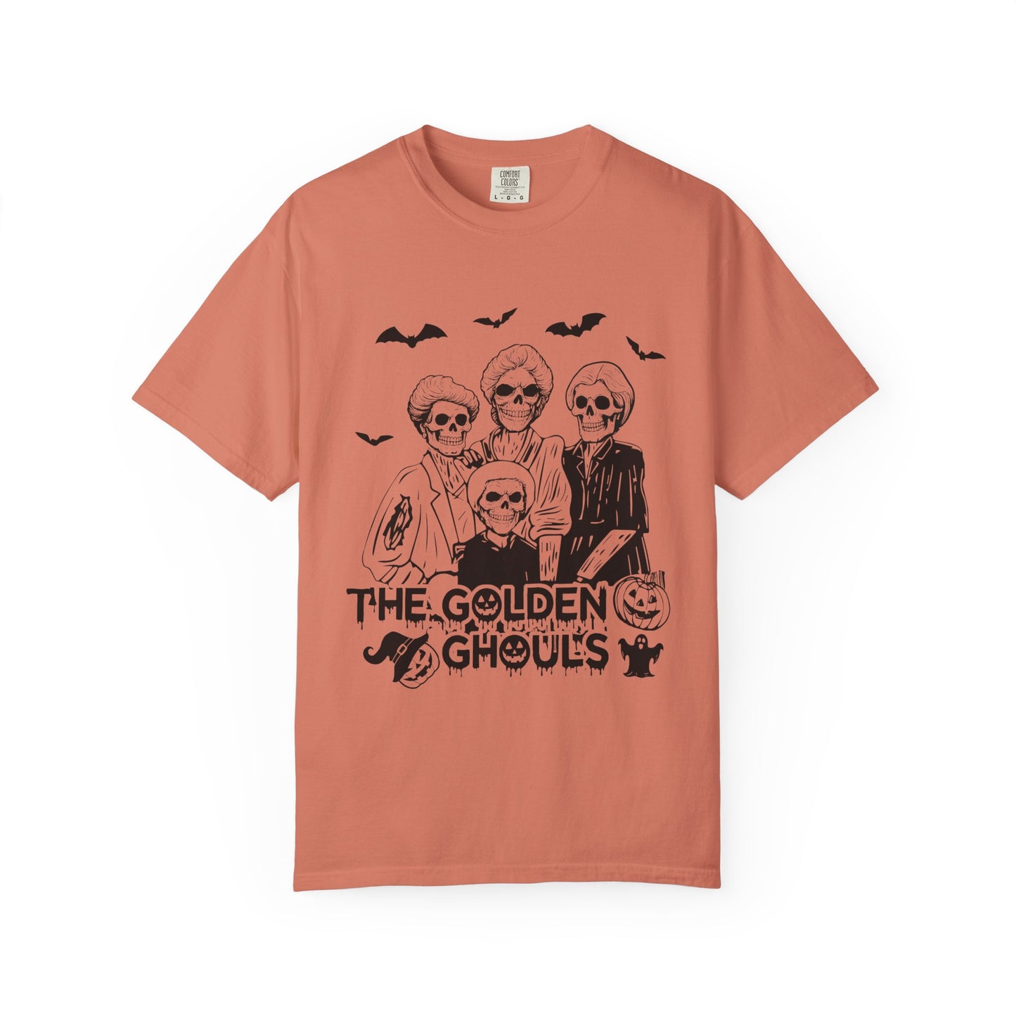 The Golden Ghouls T-Shirt | Spooky Halloween Shirt, Unisex Halloween Tee, Funny Skeleton Tee, Family Halloween Shirt, Ghostly Apparel