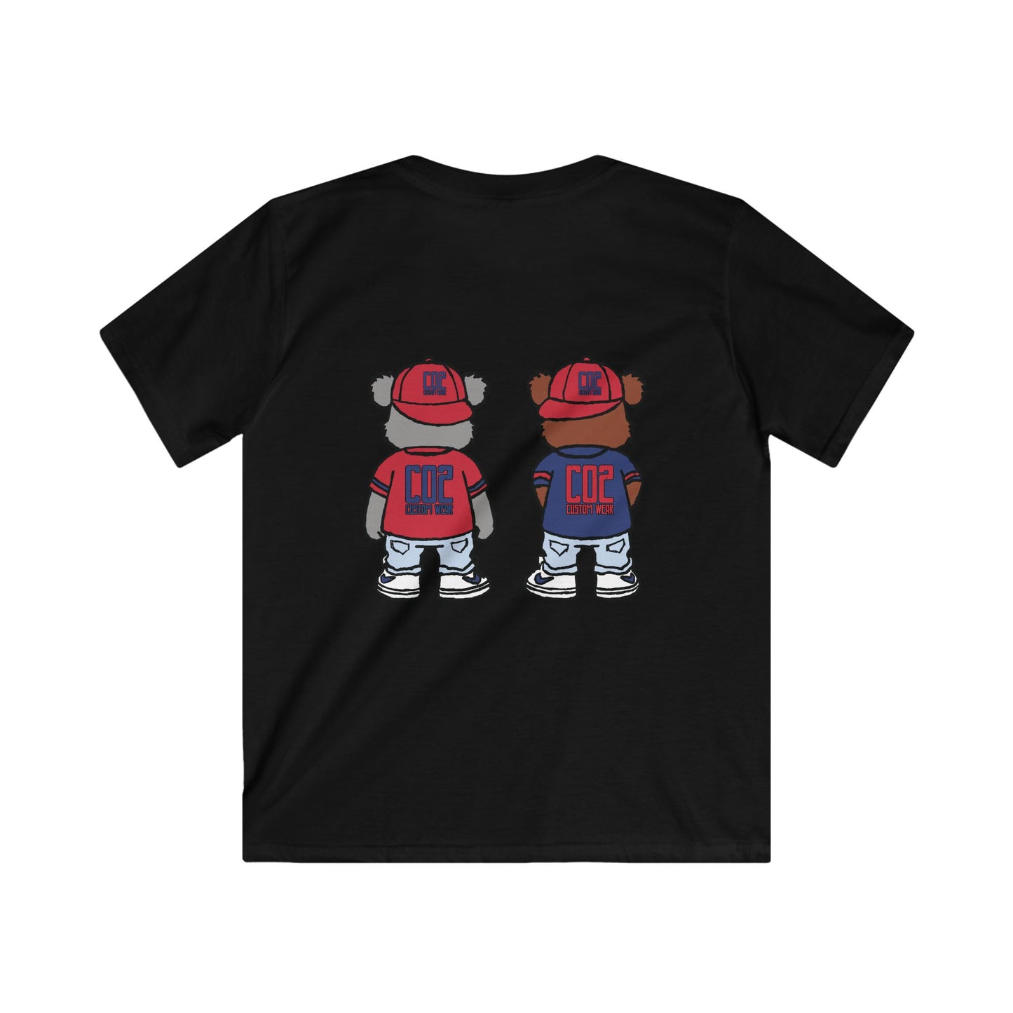 CO2 Bear Retro Cool Bear Graphic Tee for Kids, Fun Softstyle T-Shirt, Trendy Kidswear, Birthday Gift, Cartoon Bear Shirt