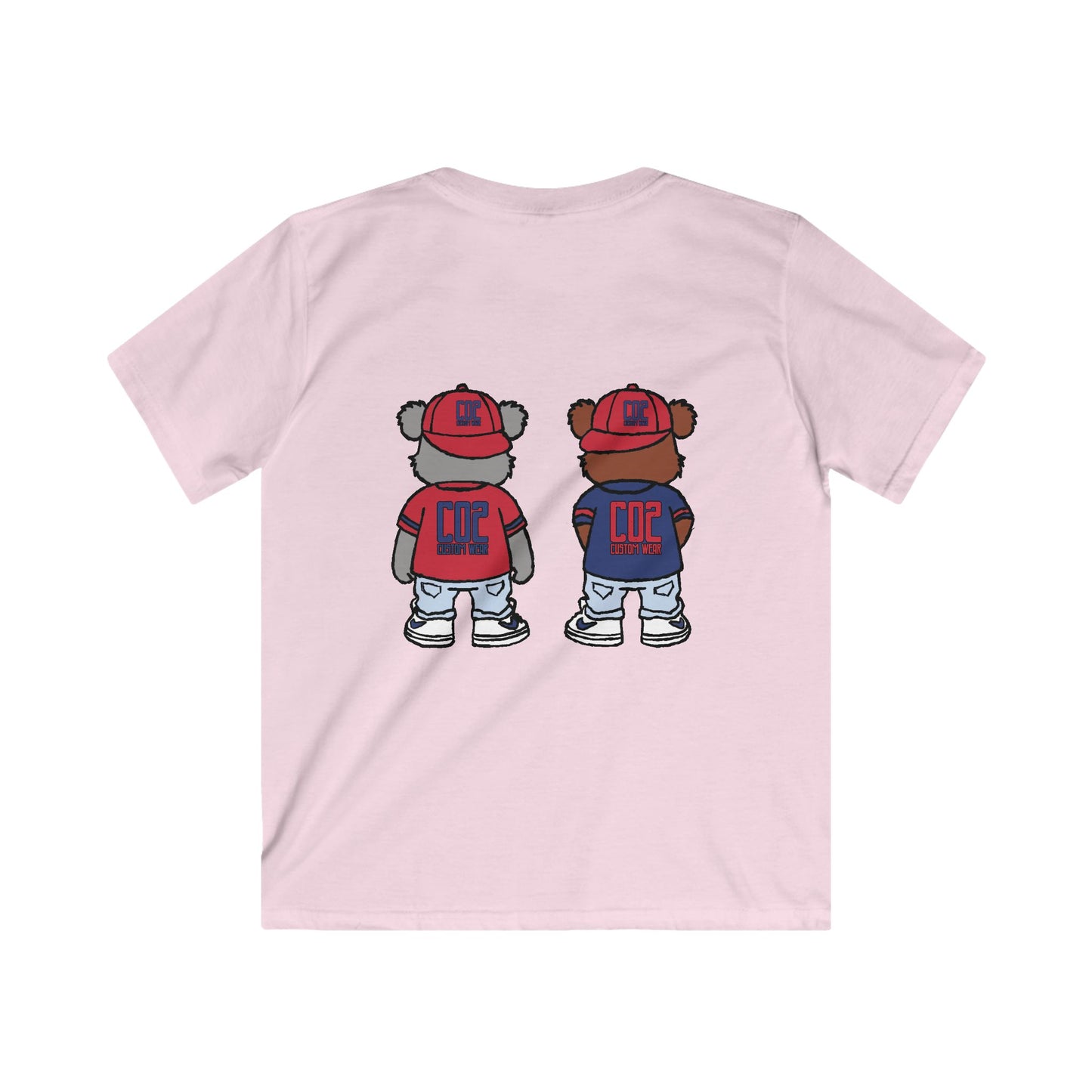 CO2 Bear Retro Cool Bear Graphic Tee for Kids, Fun Softstyle T-Shirt, Trendy Kidswear, Birthday Gift, Cartoon Bear Shirt