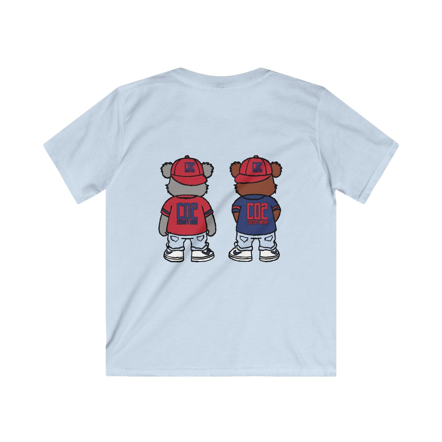 CO2 Bear Retro Cool Bear Graphic Tee for Kids, Fun Softstyle T-Shirt, Trendy Kidswear, Birthday Gift, Cartoon Bear Shirt