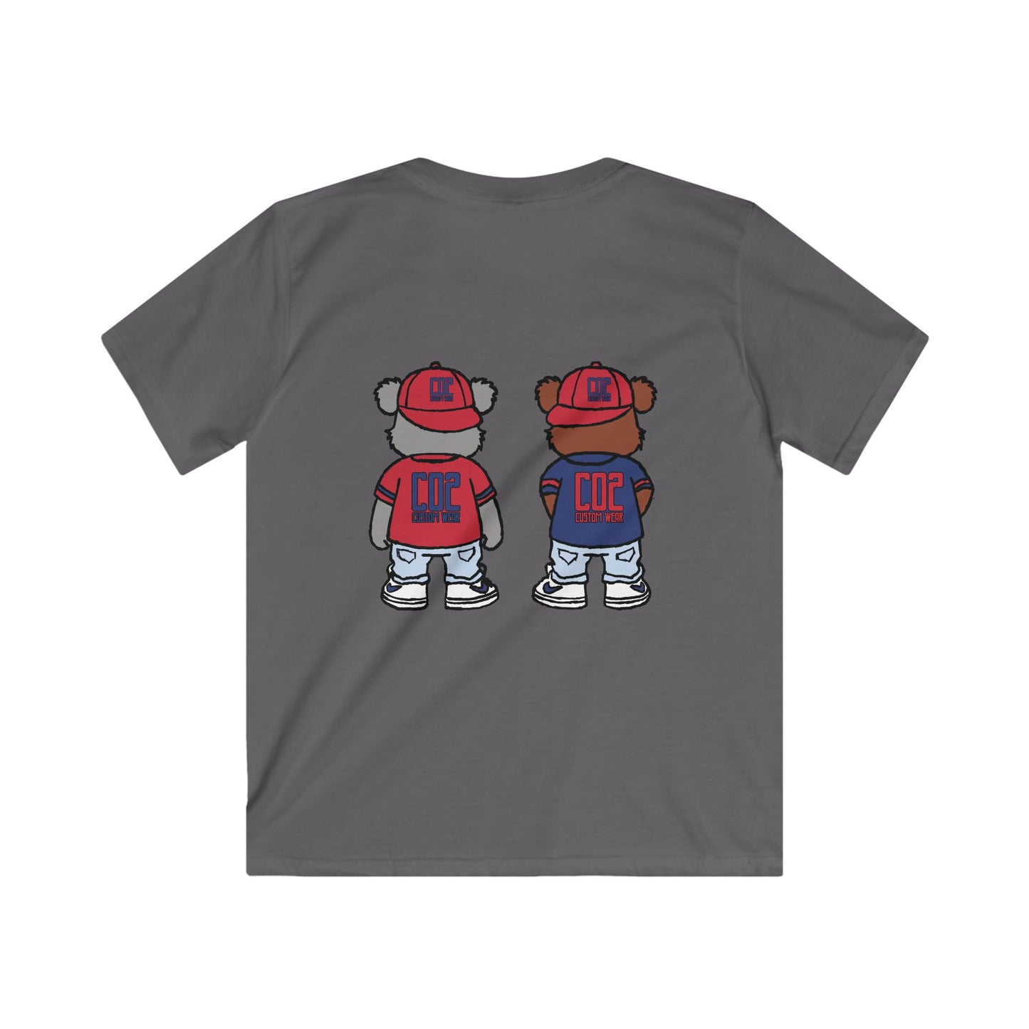 CO2 Bear Retro Cool Bear Graphic Tee for Kids, Fun Softstyle T-Shirt, Trendy Kidswear, Birthday Gift, Cartoon Bear Shirt
