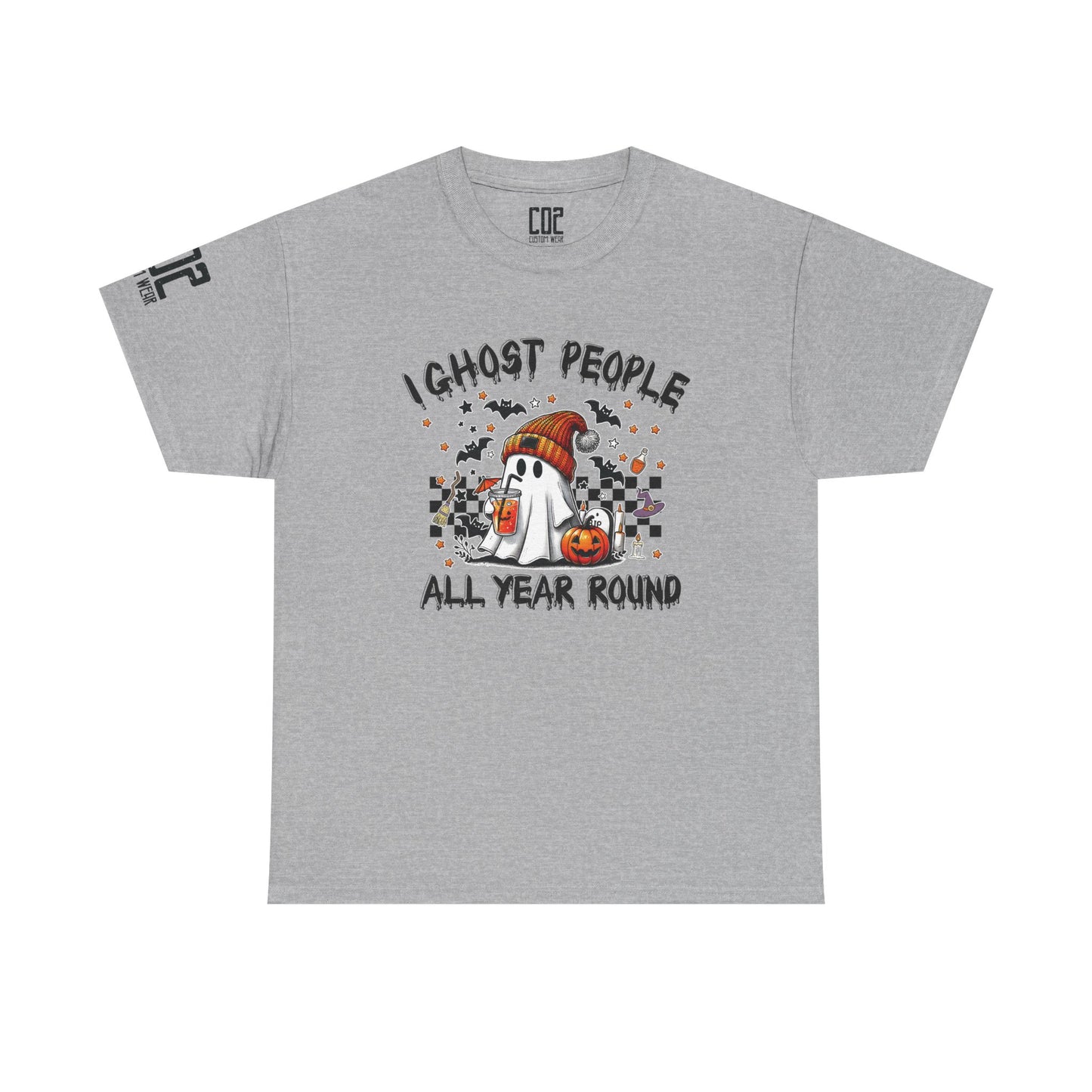 I Ghost People All Year Round, Graphic Shirt, Spooky Apparel, Fun Costume Tee, Fall Fashion, Unisex Halloween Tee