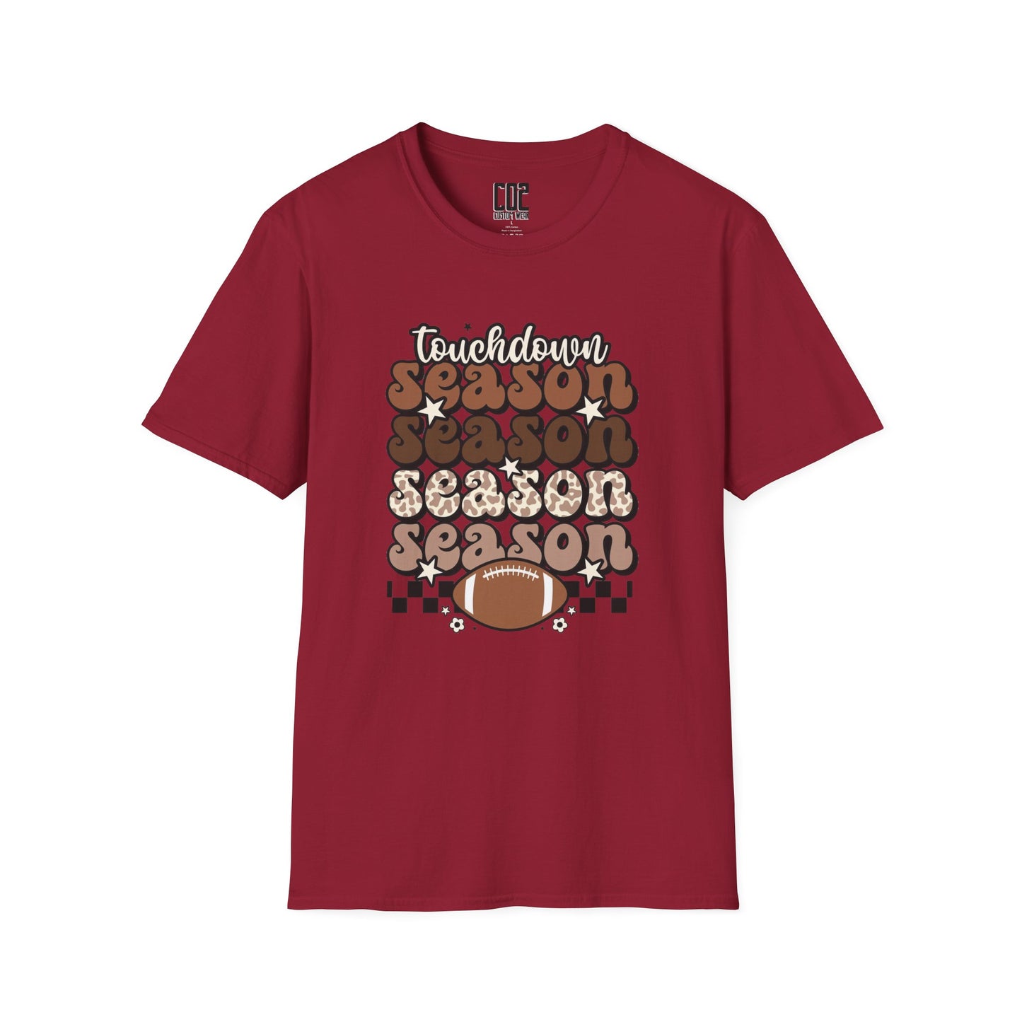 Touchdown Season Unisex Softstyle T-Shirt - Football Fan Tee, Casual Wear, Game Day Outfit, Sports Gift, Fall Celebrations