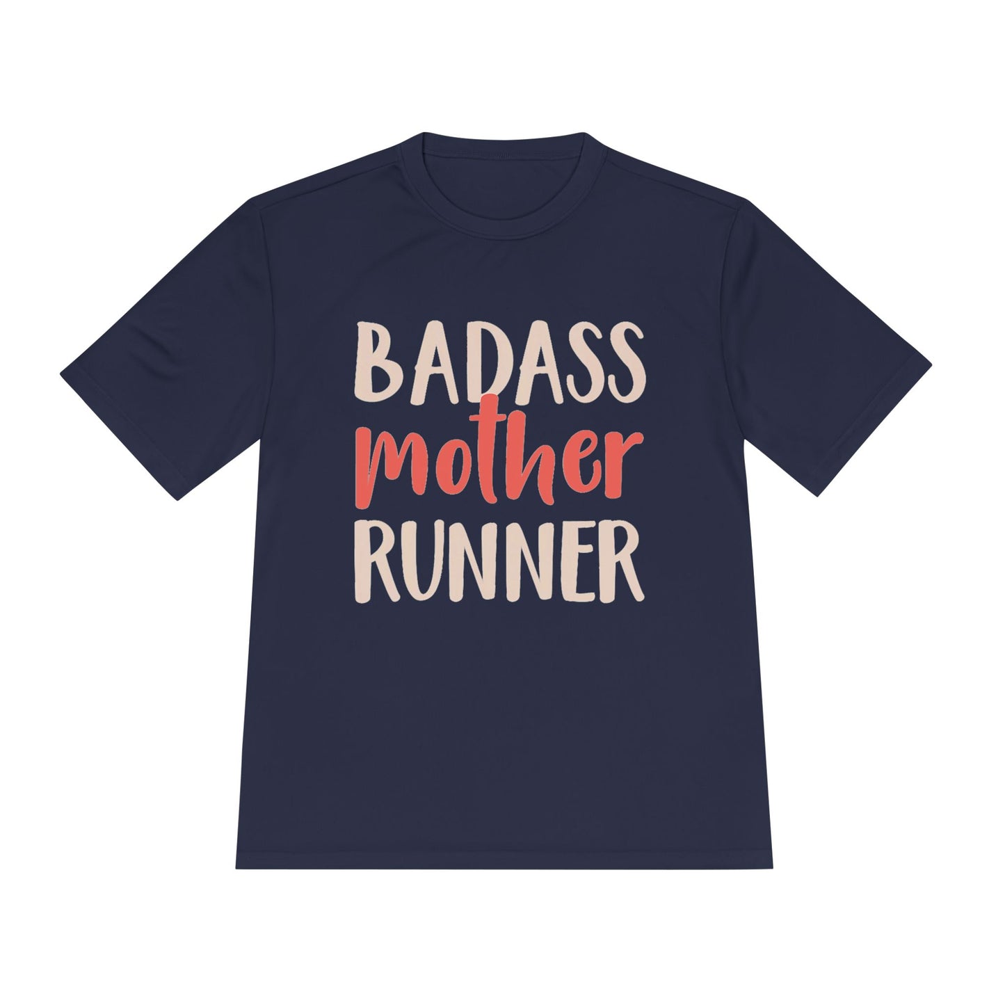 Unisex Moisture-Wicking Running Tee - Badass Mother Runner Shirt, Activewear for Moms, Workout Top, Gift for Runners, Fitness Apparel