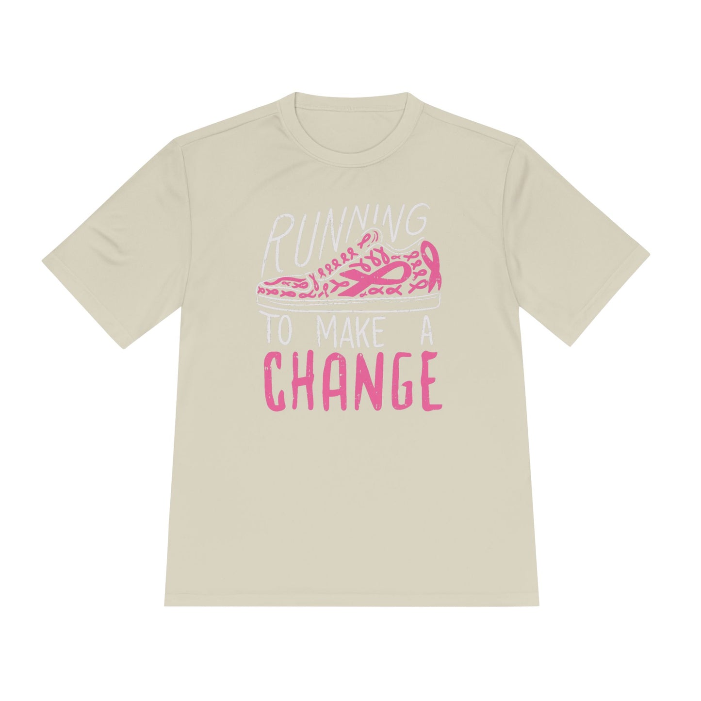 Running to Make a Change Unisex Moisture Wicking Tee, Fitness Tee, Activewear T-Shirt, Sports Apparel, Workout Shirt, Gift for Runners