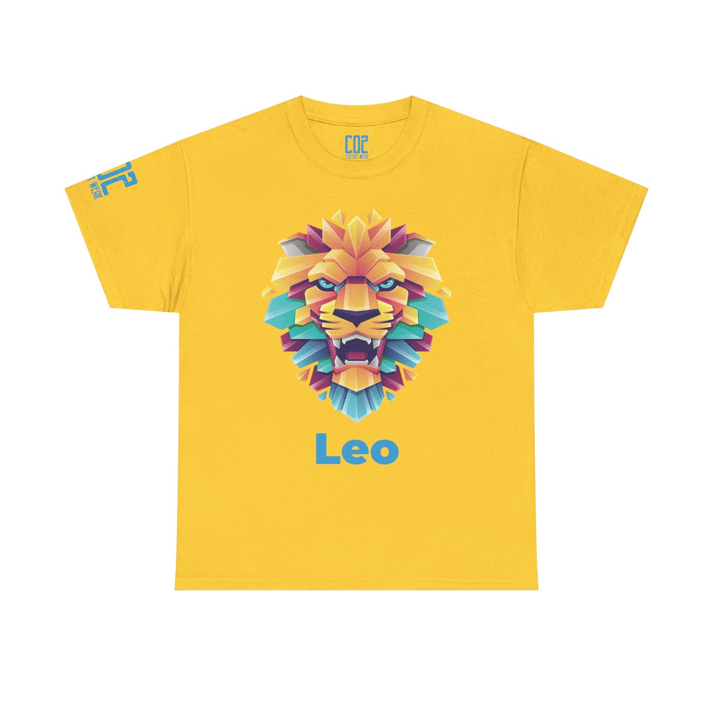 Vibrant Leo Unisex Heavy Cotton Tee | Zodiac Tee, Astrology Shirt, Gift for Leo, Colorful Lion Tee, Birthday Celebration Shirt