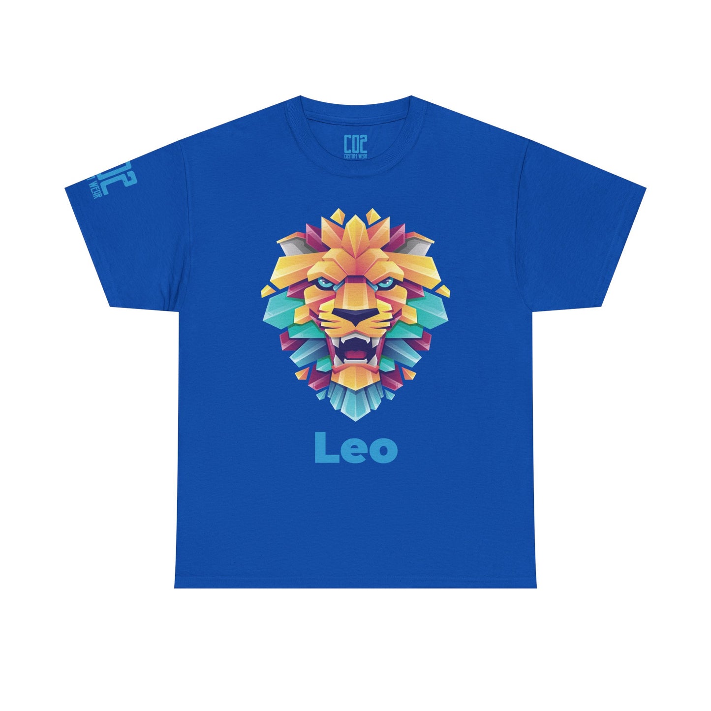 Vibrant Leo Unisex Heavy Cotton Tee | Zodiac Tee, Astrology Shirt, Gift for Leo, Colorful Lion Tee, Birthday Celebration Shirt