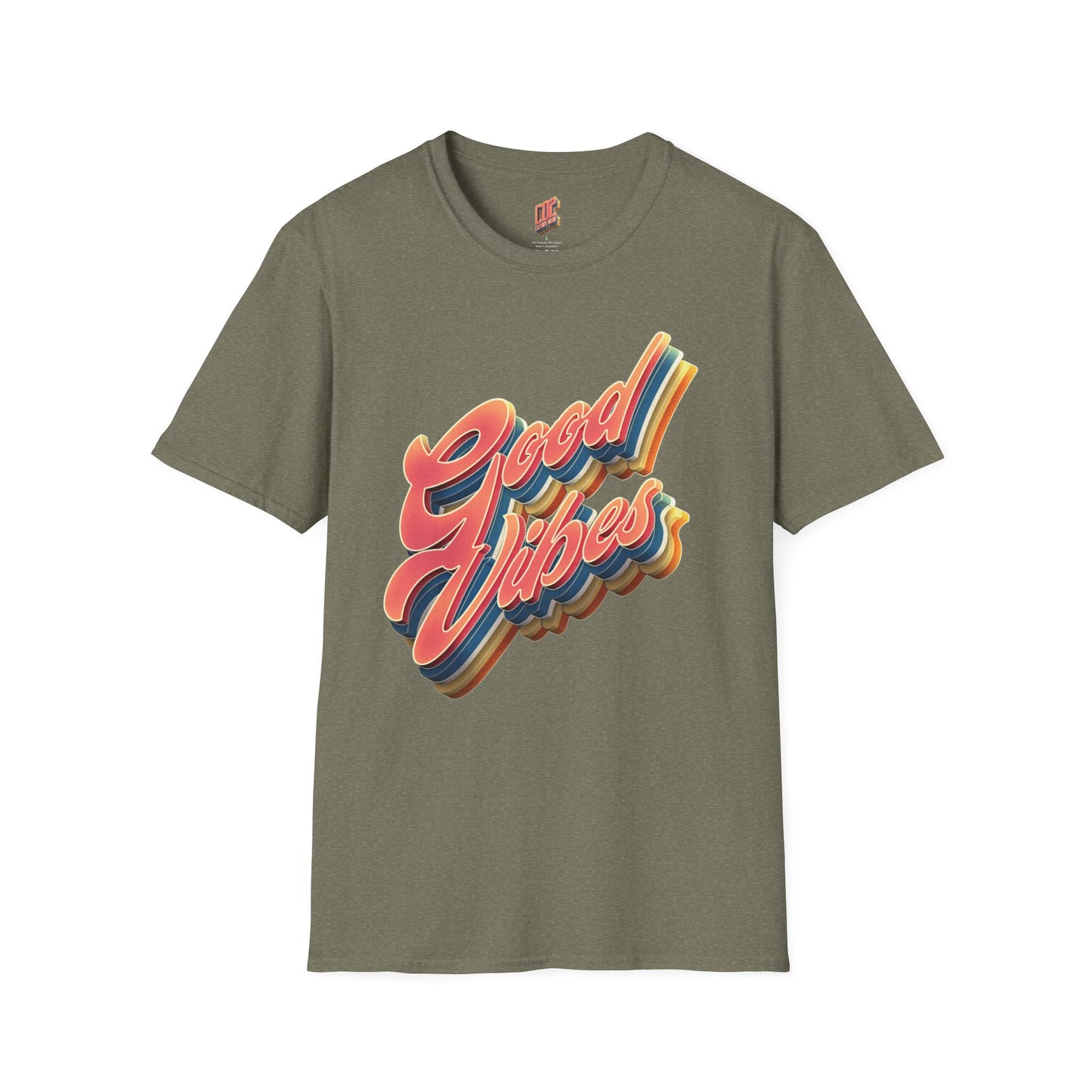 Good Vibes Unisex Softstyle T-Shirt, Fun Graphic Tee, Casual Wear, Gift for Friends, Summer Outfits, Positive Energy Fashion