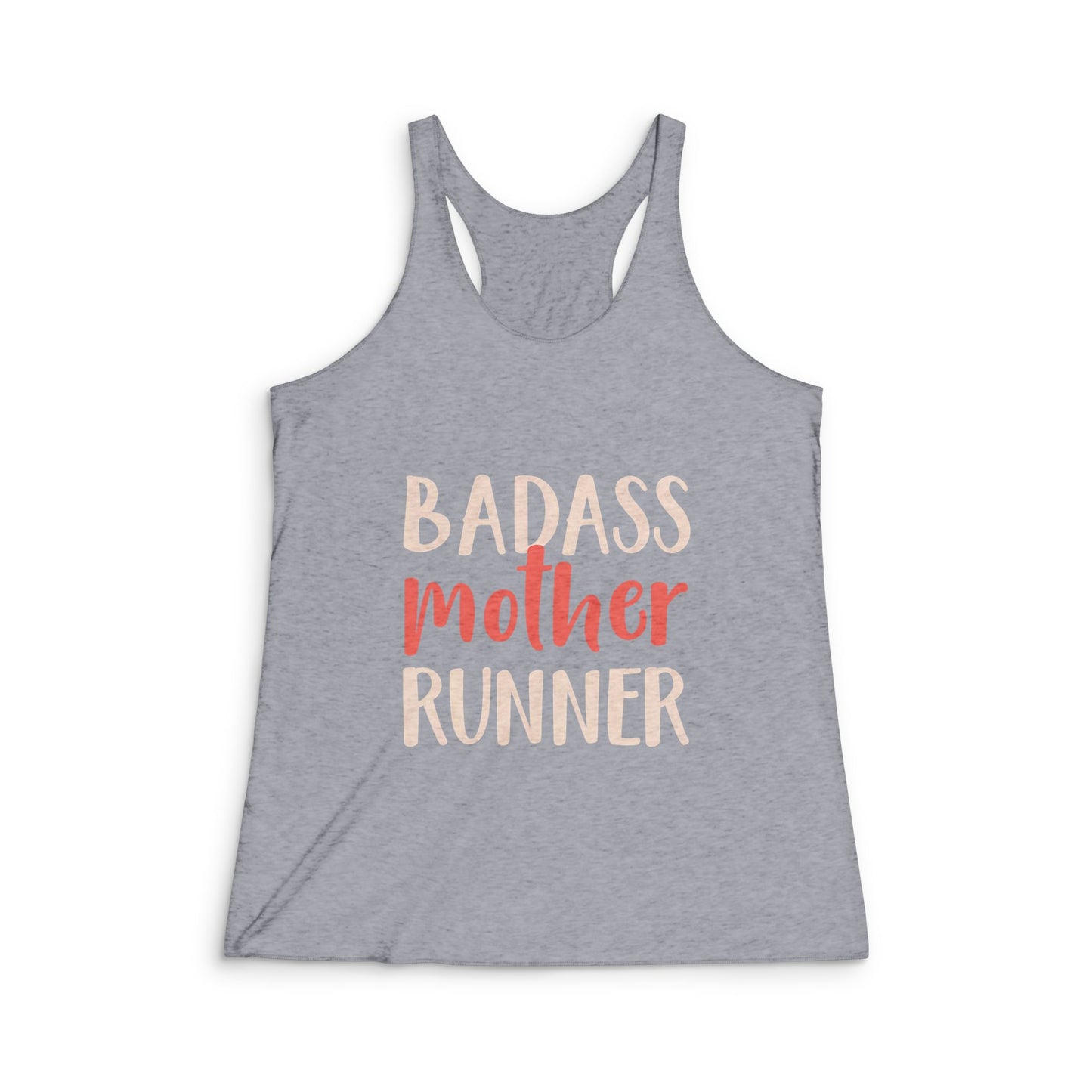 Women's Badass Mother Runner Tank Top - Motivational Fitness Apparel, Perfect for Runners, Gifts for Moms, Workout Gear, Summer Activewear