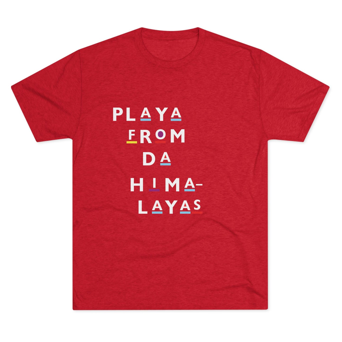 Playa from Da Himalayas Unisex Tri-Blend Tee, Fun Graphic Tee, Casual Everyday Wear, Gift for Music Lovers, Unique Apparel for Festivals