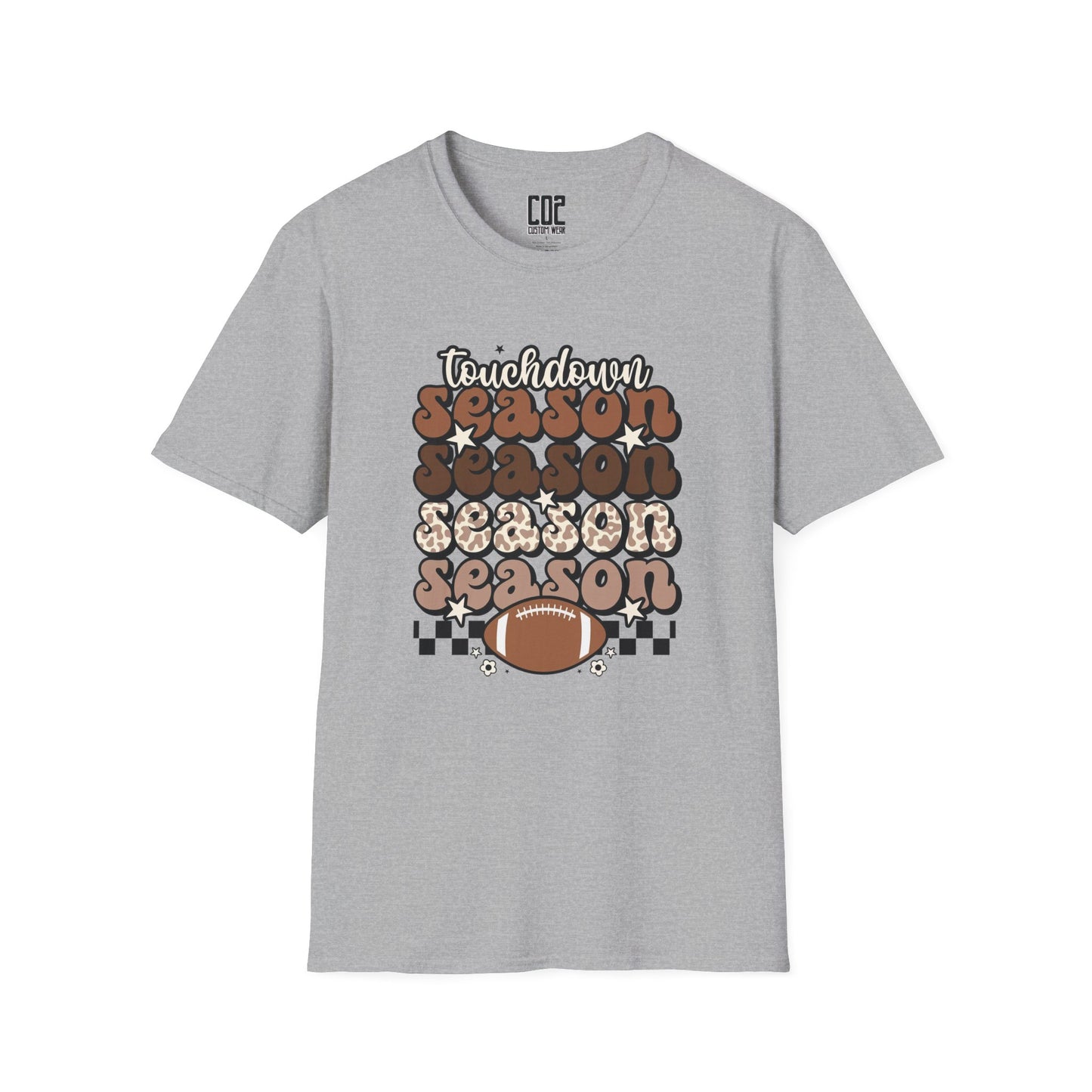 Touchdown Season Unisex Softstyle T-Shirt - Football Fan Tee, Casual Wear, Game Day Outfit, Sports Gift, Fall Celebrations