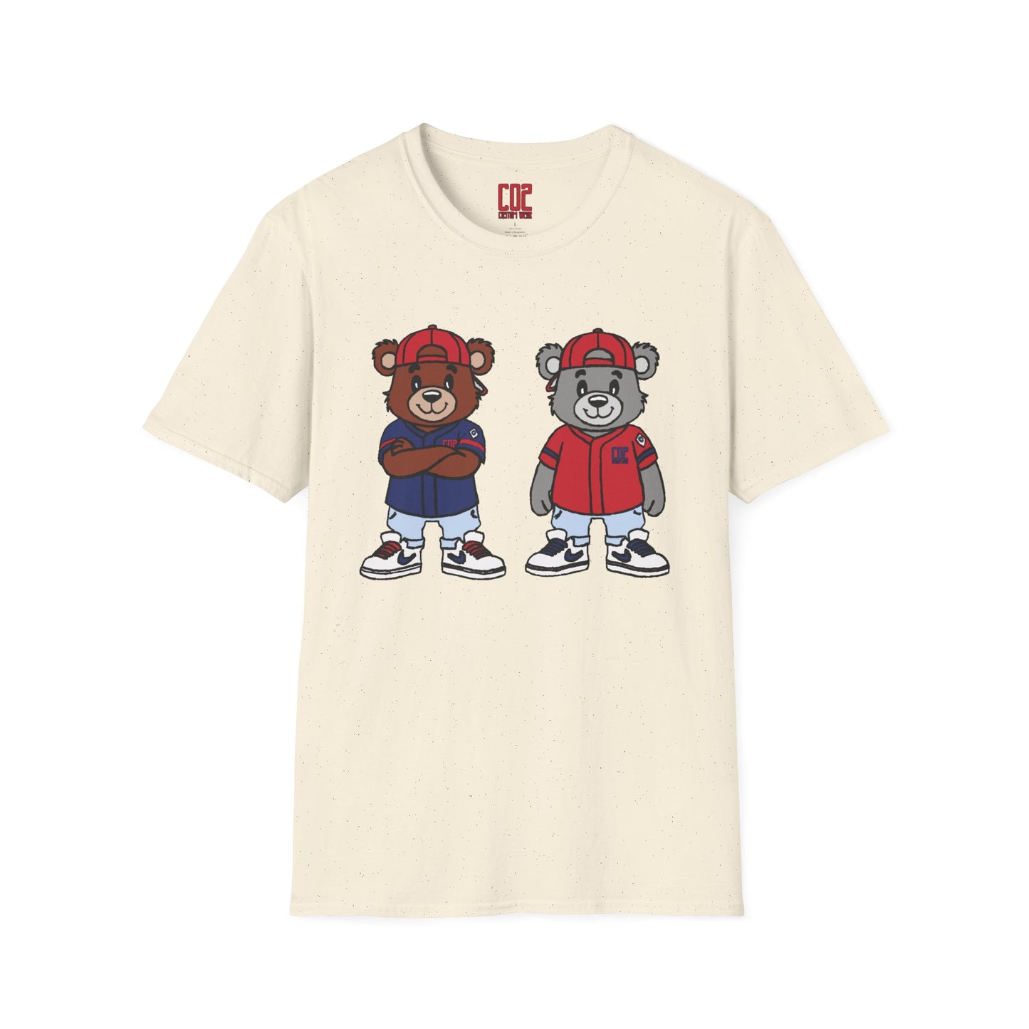 CO2 Bear Retro Cool Bear Graphic Tee, Cute Animal T-Shirt, Fun Unisex Wear, Streetwear Style Shirt, Casual Gift for Kids and Teens