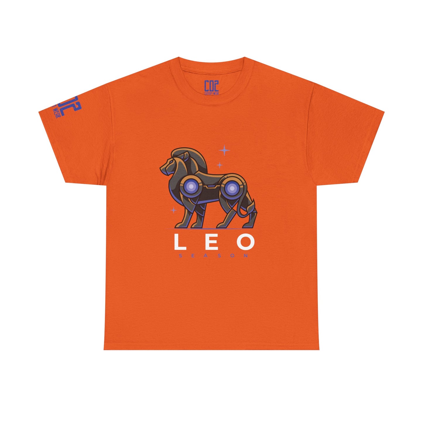 LEO Season Lion Unisex Heavy Cotton Tee | Zodiac T-Shirt, Astrology Gift, Casual Wear, Horoscope Apparel, Unique Graphic Tee