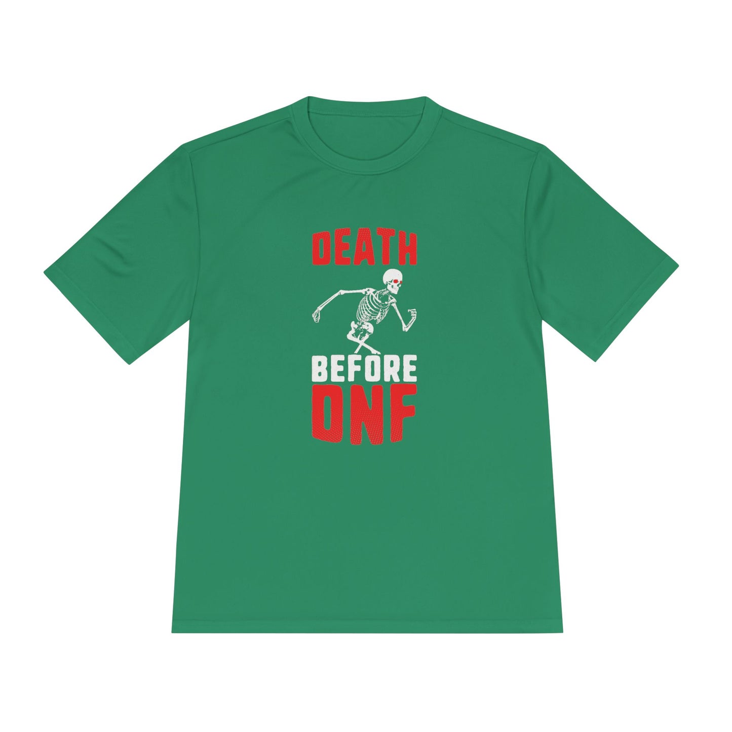 Death Before DNF Unisex Moisture Wicking Tee, Running Shirt, Fitness Apparel, Gift for Athletes, Workout Gear, Sportswear