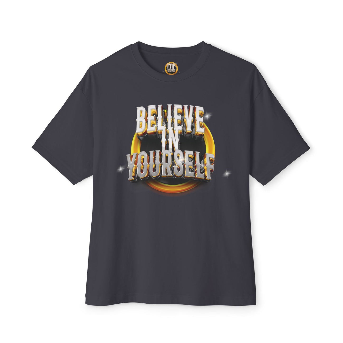 Believe in Yourself Oversized Boxy Tee, Motivational T-Shirt, Casual Wear, Inspirational Apparel