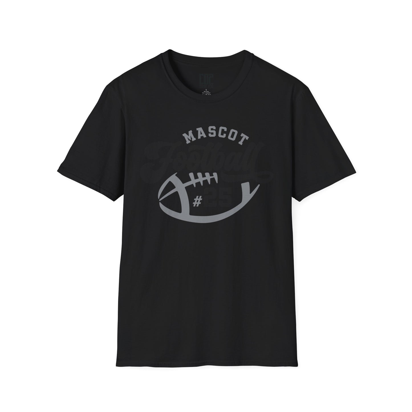 Football Mascot Unisex Tee - Custom Team and Number Shirt for Athletes by request