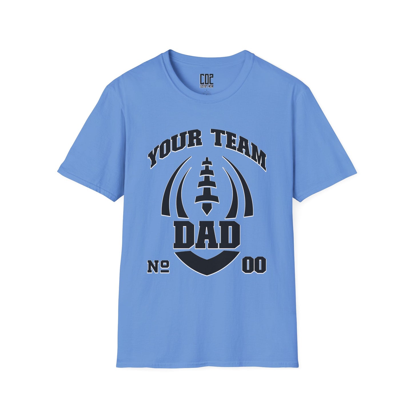 Football Dad Unisex Tee - Custom Team and Number Shirt with Name and Number for Athletes by request